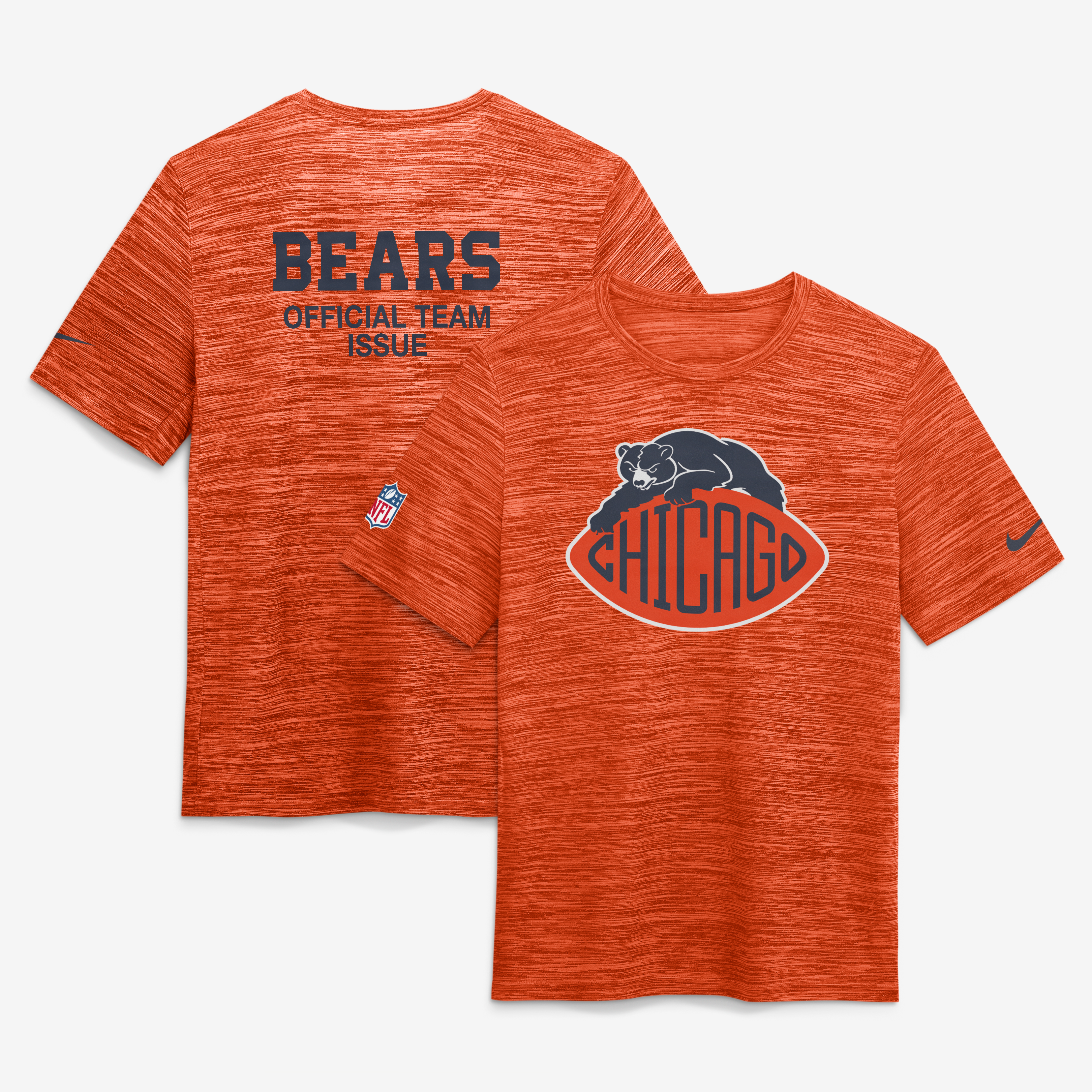 Men's Nike Orange Chicago Bears 2026 Rivalries Collection Sideline Velocity T-Shirt