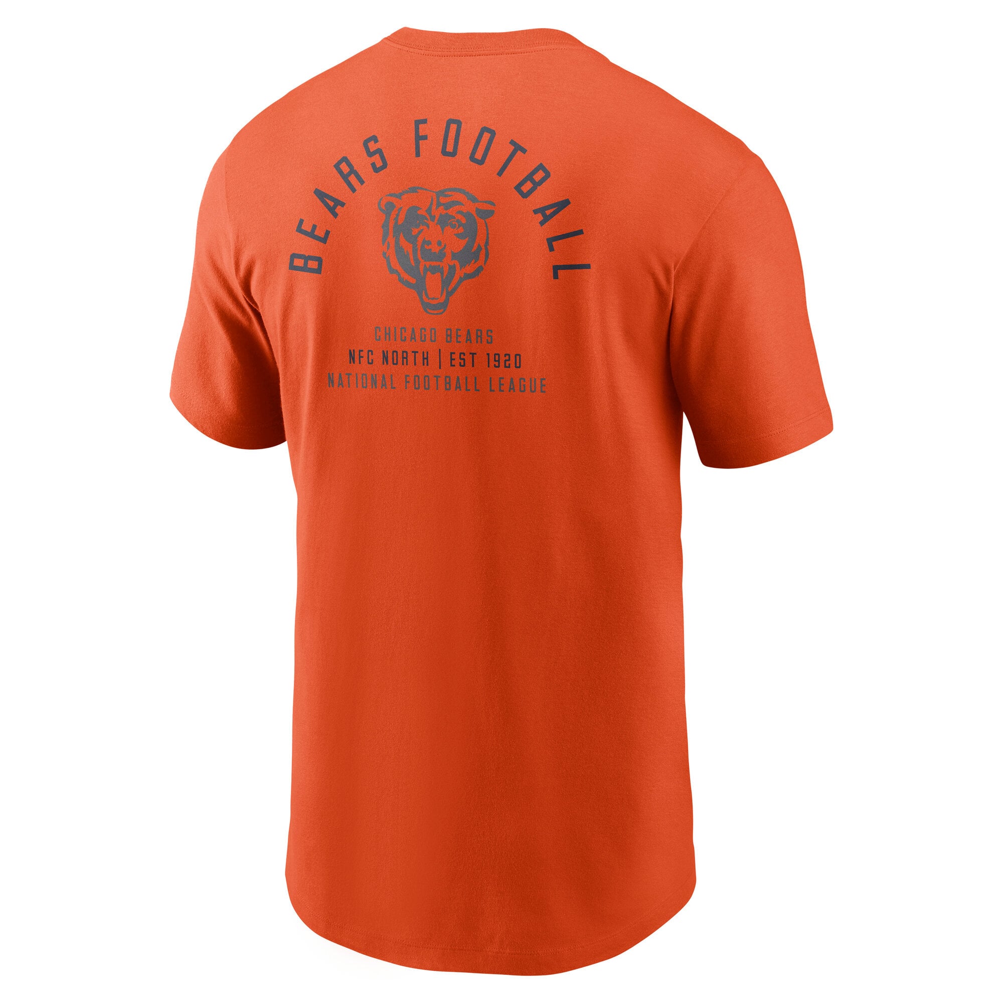 T-shirt Nike orange Chicago Bears pour homme avec logo divisé