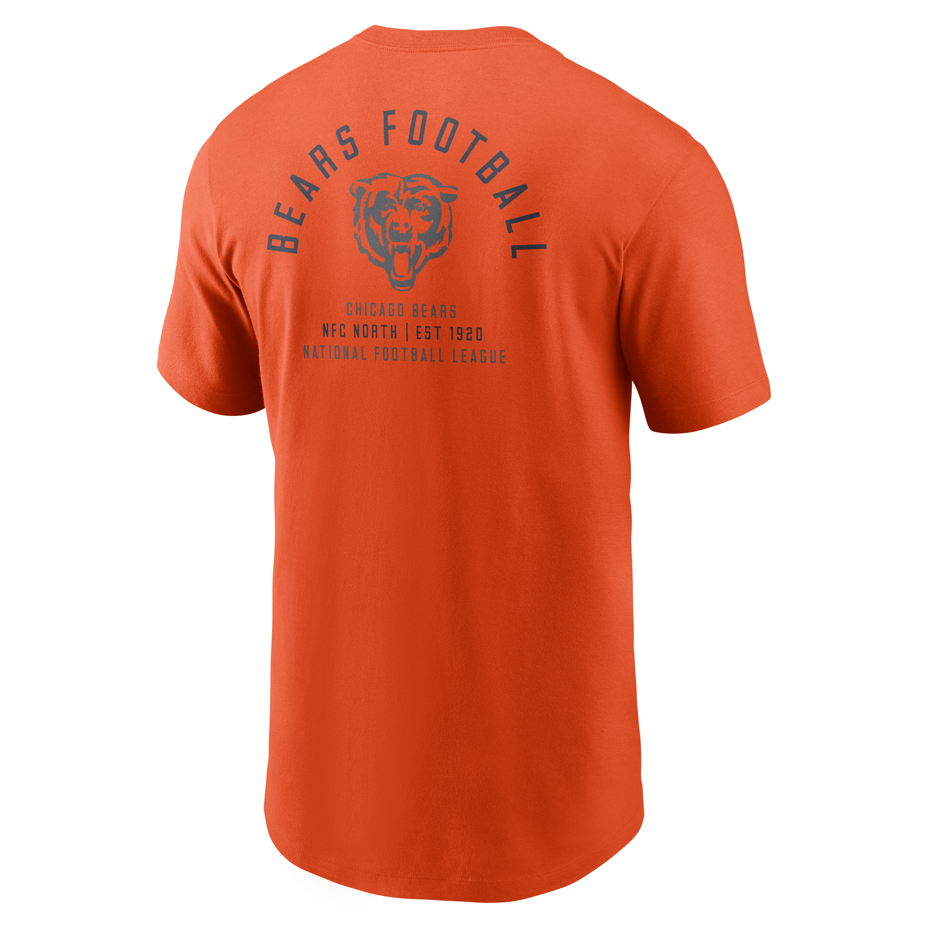 T-shirt Nike orange Chicago Bears pour homme avec logo divisé