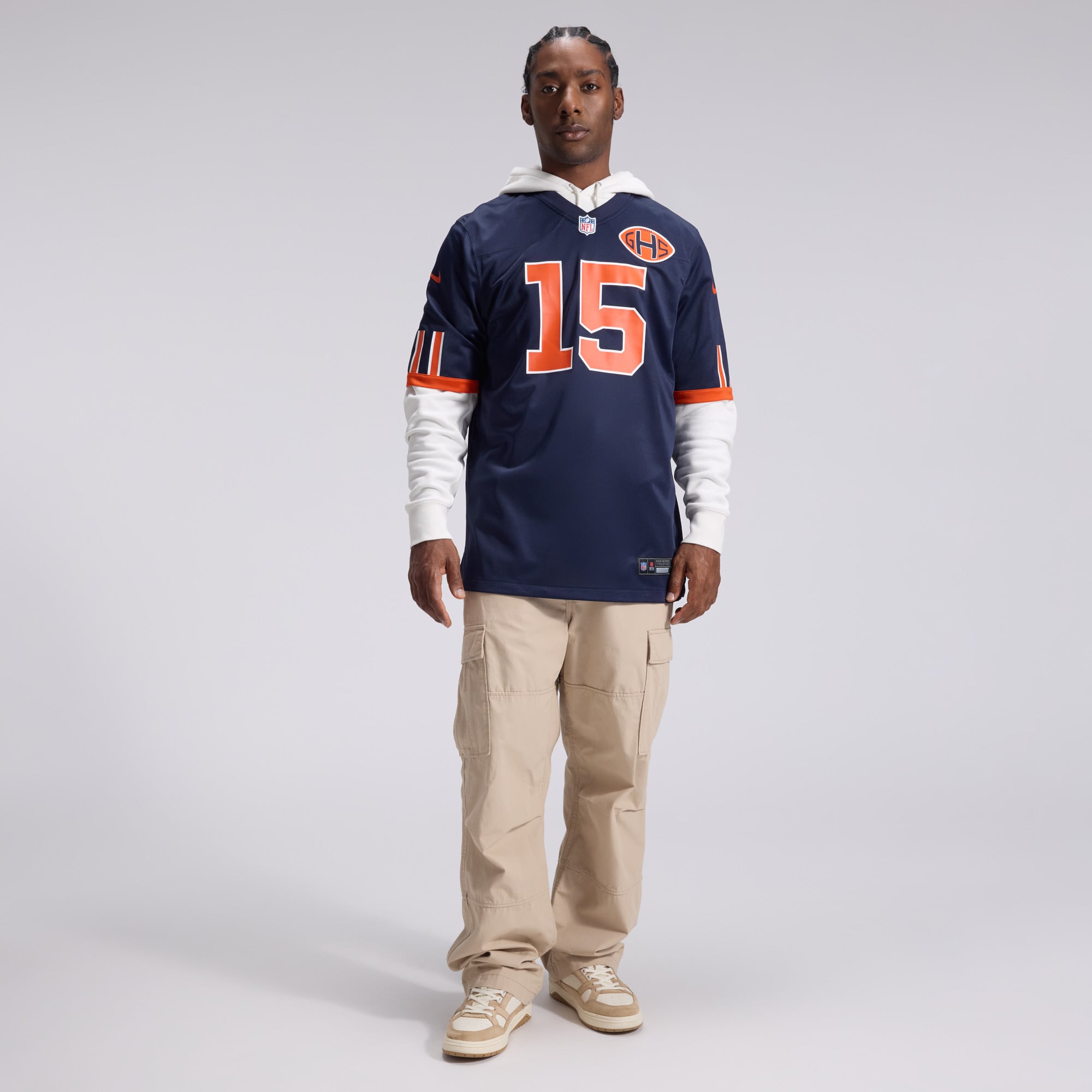 Men's Nike Rome Odunze Navy Chicago Bears 2026 Rivalries Collection Game Jersey