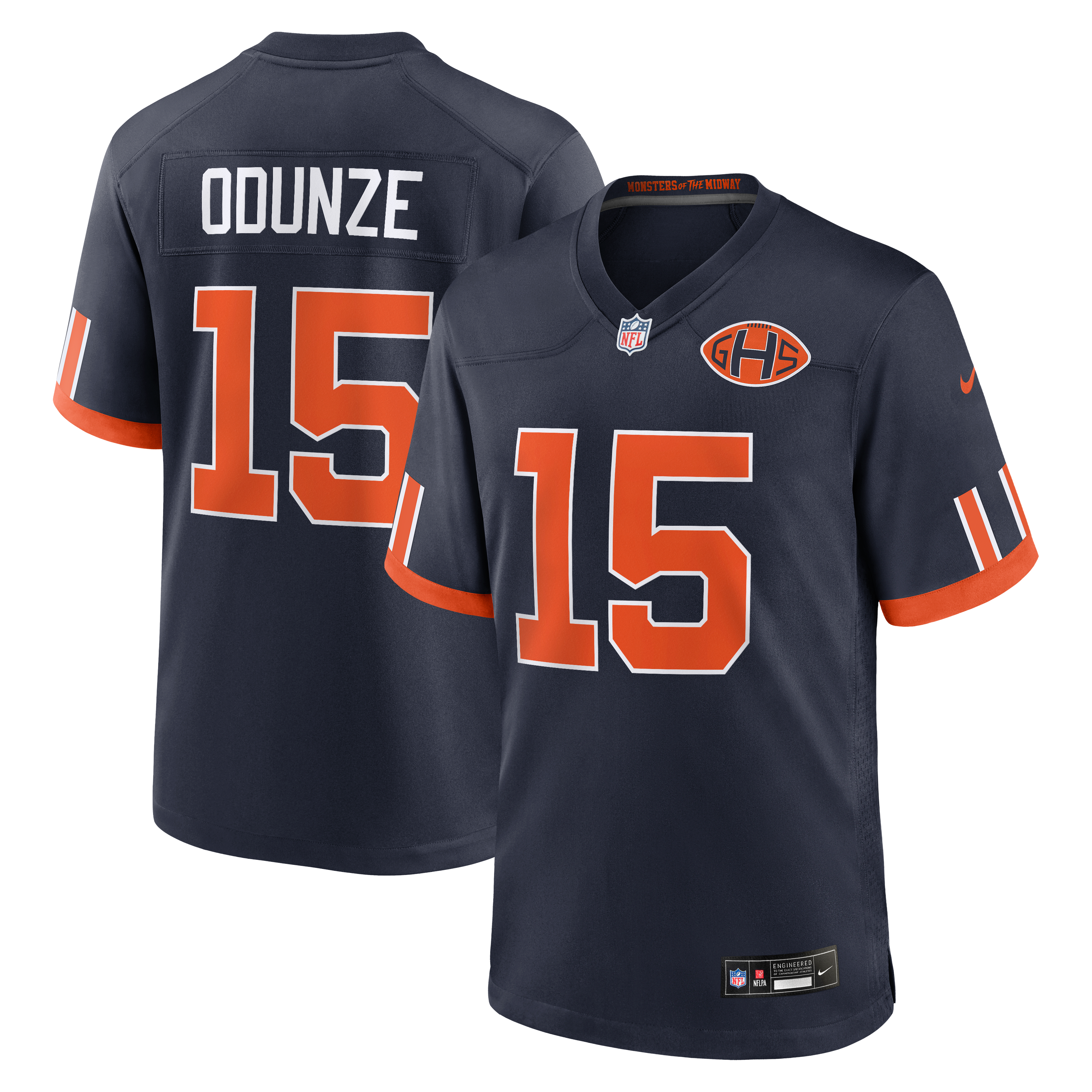 Men's Nike Rome Odunze Navy Chicago Bears 2026 Rivalries Collection Game Jersey