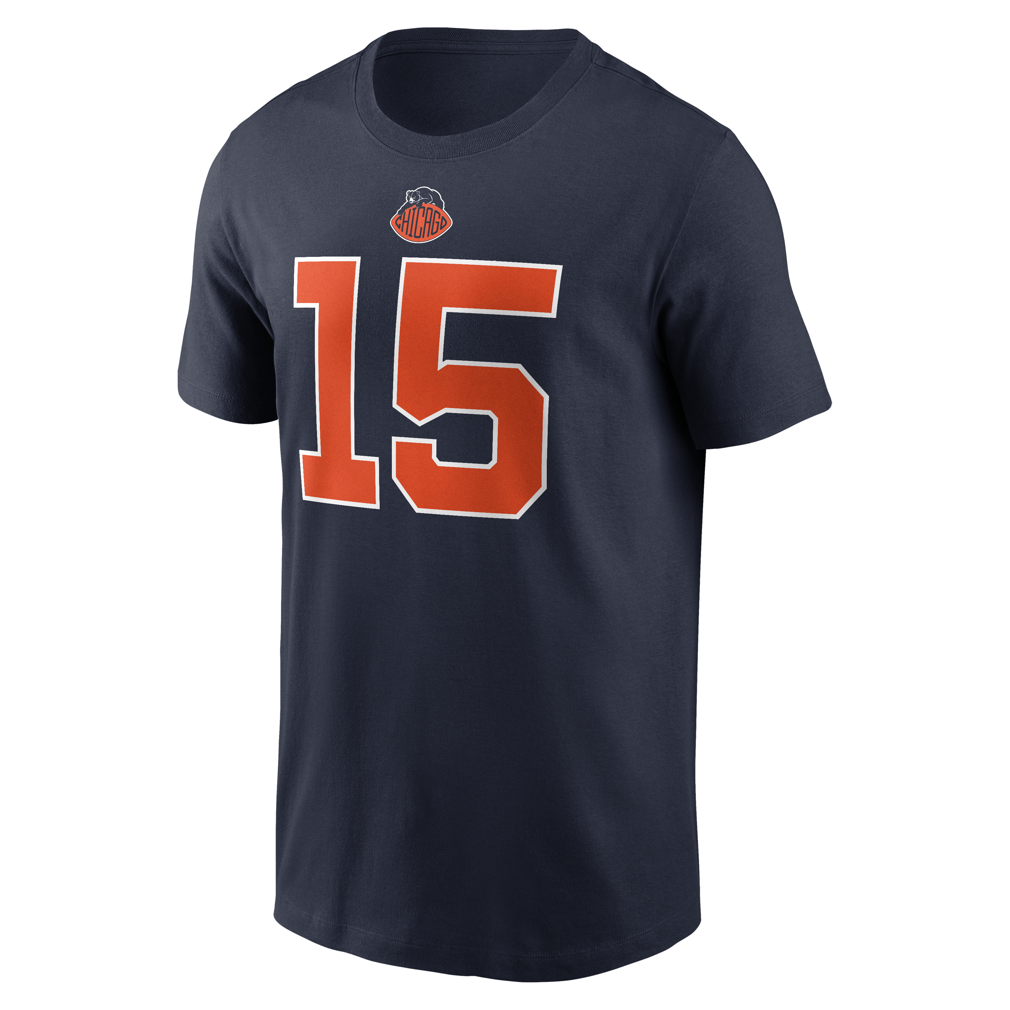 T-shirt Nike Rome Odunze bleu marine pour homme, collection Chicago Bears 2026 Rivalries, nom et numéro du joueur