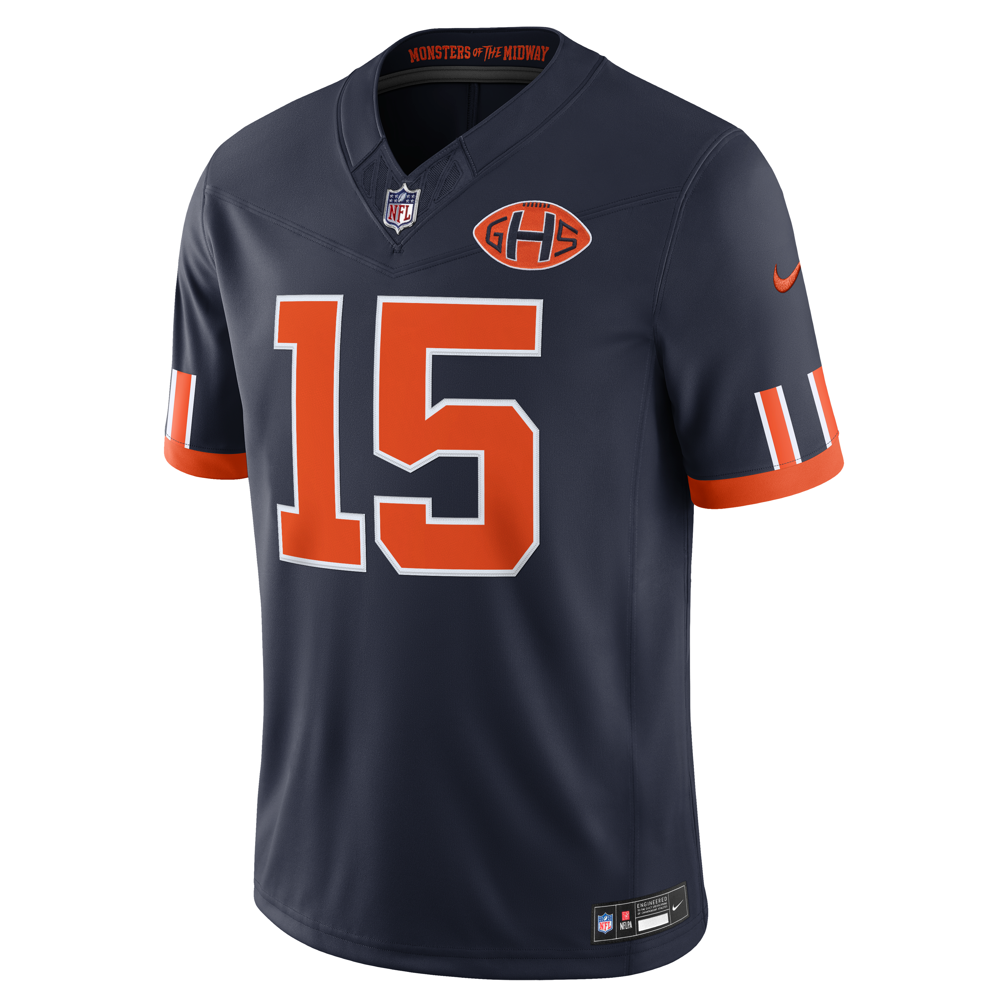 Men's Nike Rome Odunze Navy Chicago Bears 2026 Rivalries Collection Stitched Limited Jersey