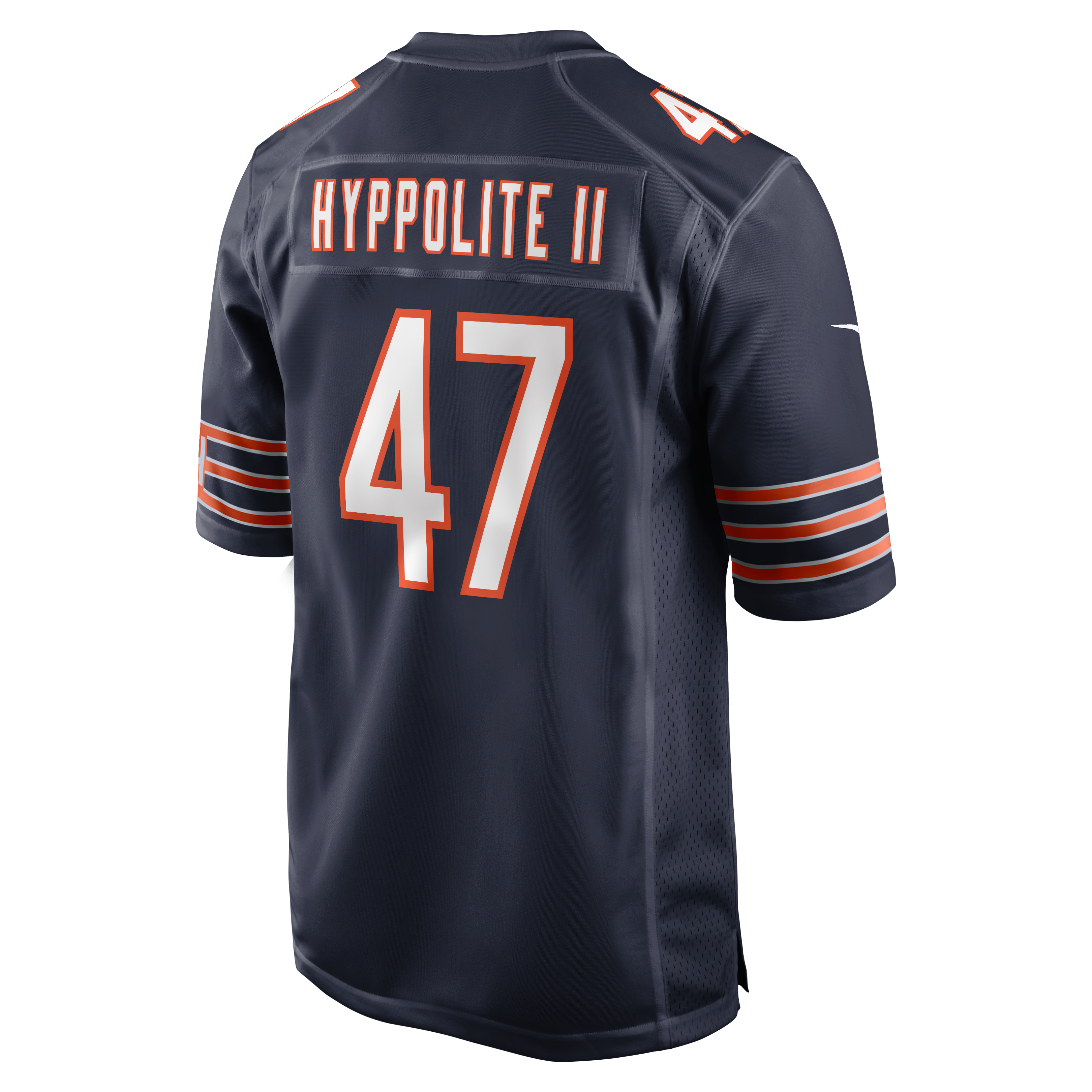 Maillot de match Nike Ruben Hyppolite II bleu marine des Chicago Bears pour homme