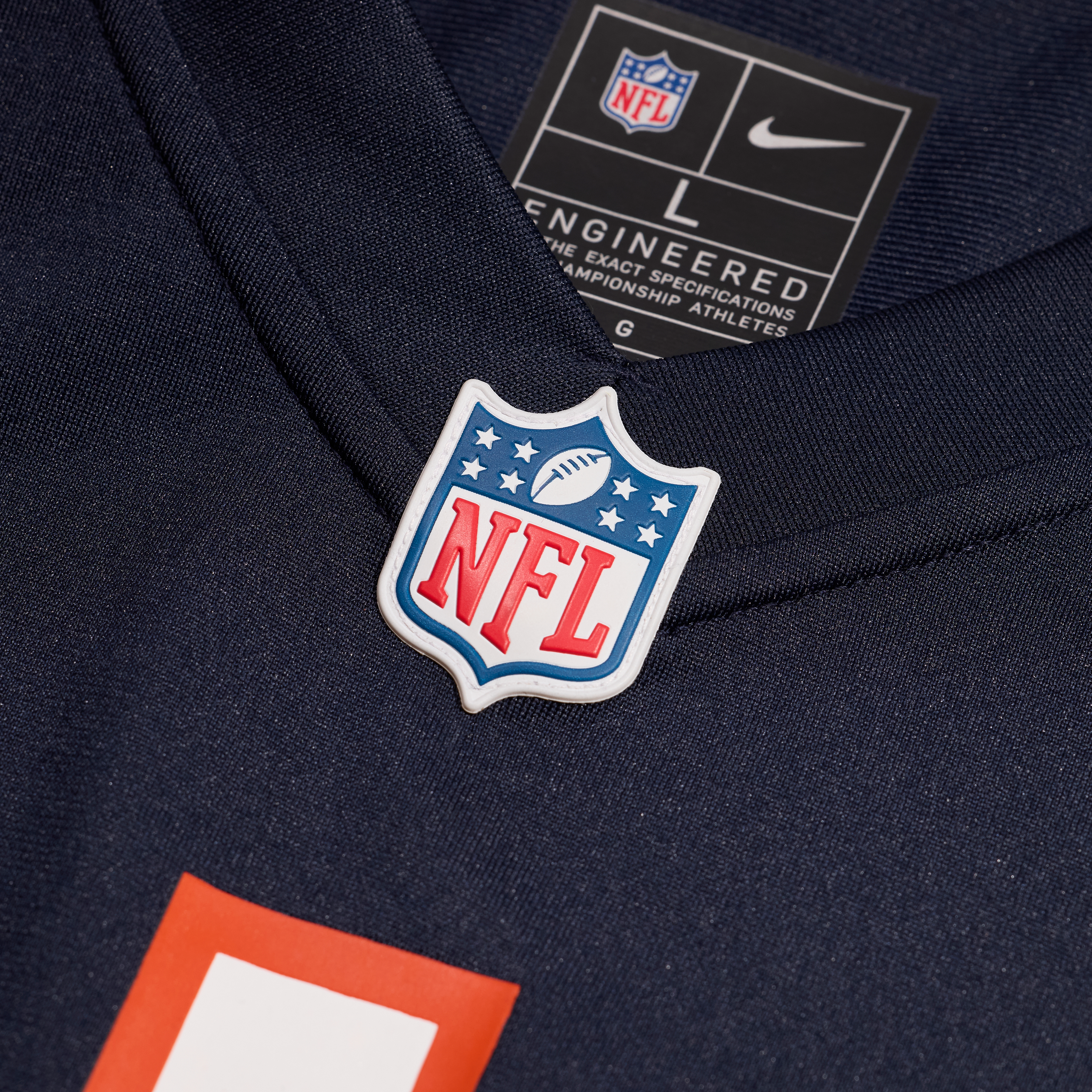 Maillot de match Nike Ruben Hyppolite II bleu marine des Chicago Bears pour homme