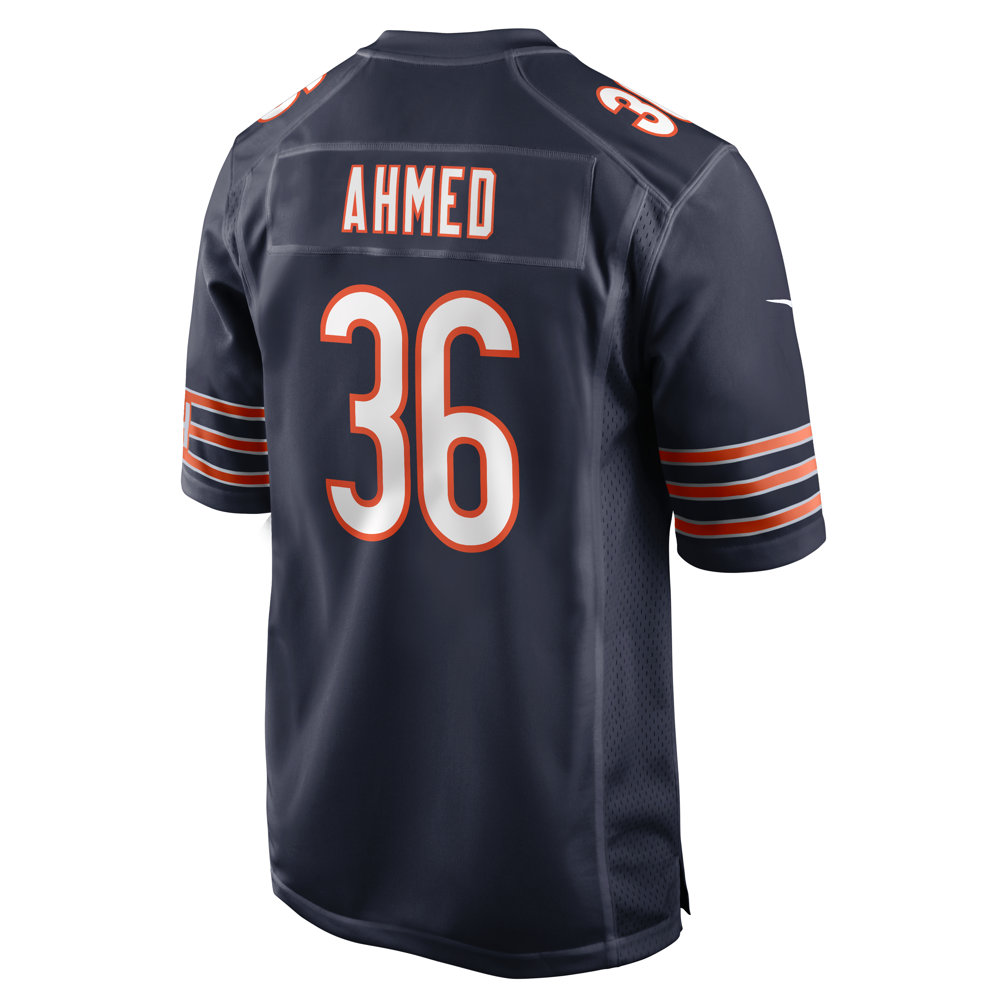 Men's Nike Salvon Ahmed Navy Chicago Bears Team Game Jersey