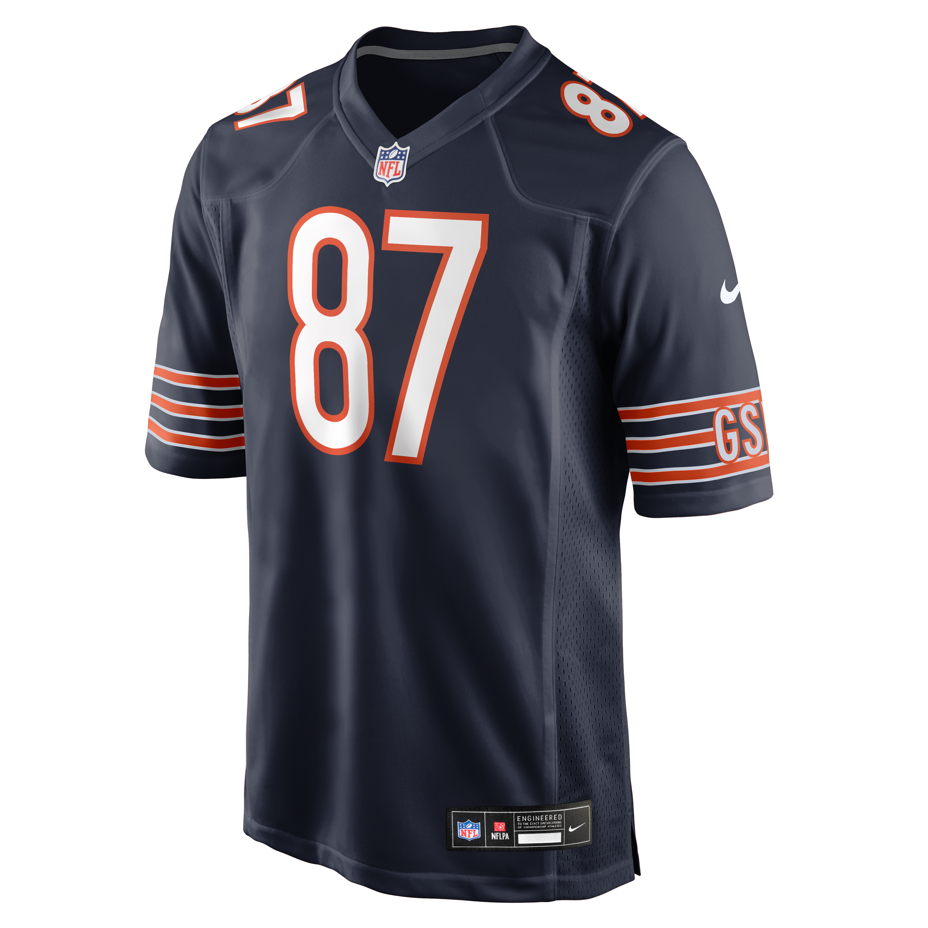 Men's Nike Sam Roush Navy Chicago Bears Team Game Jersey