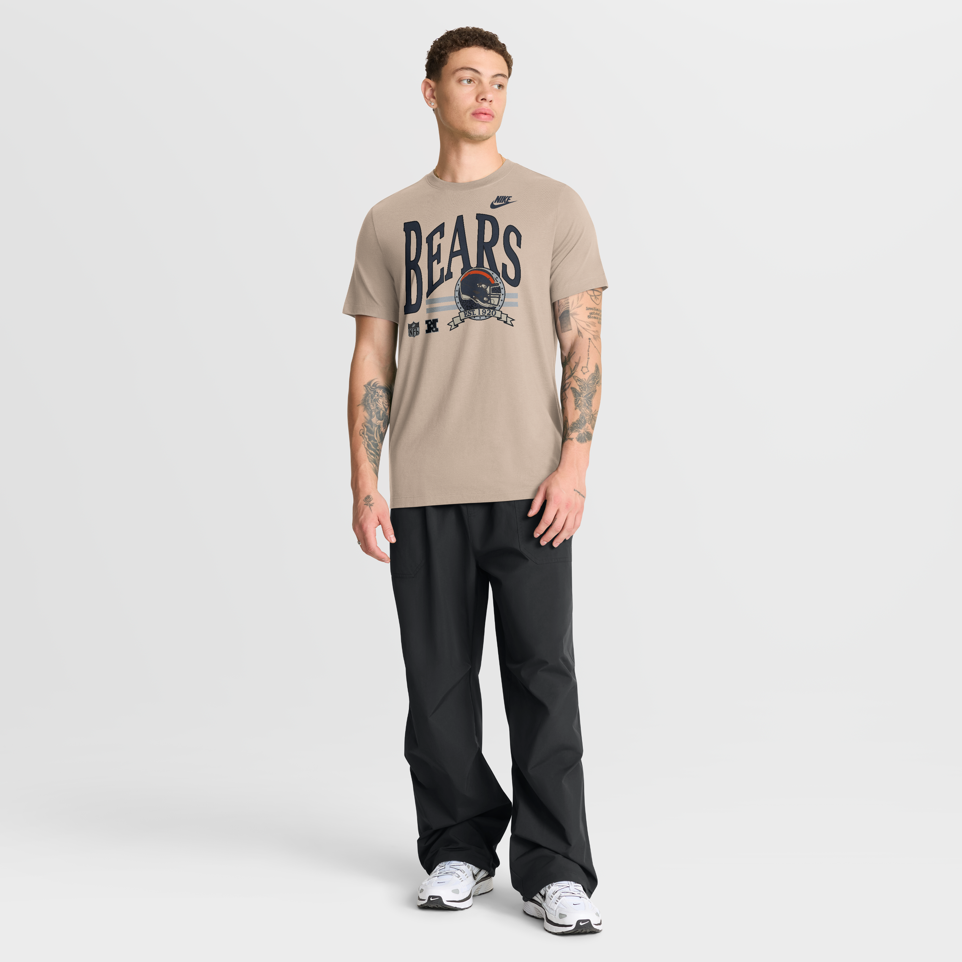 T-shirt Nike Sand Chicago Bears Rewind Tri-Blend pour homme