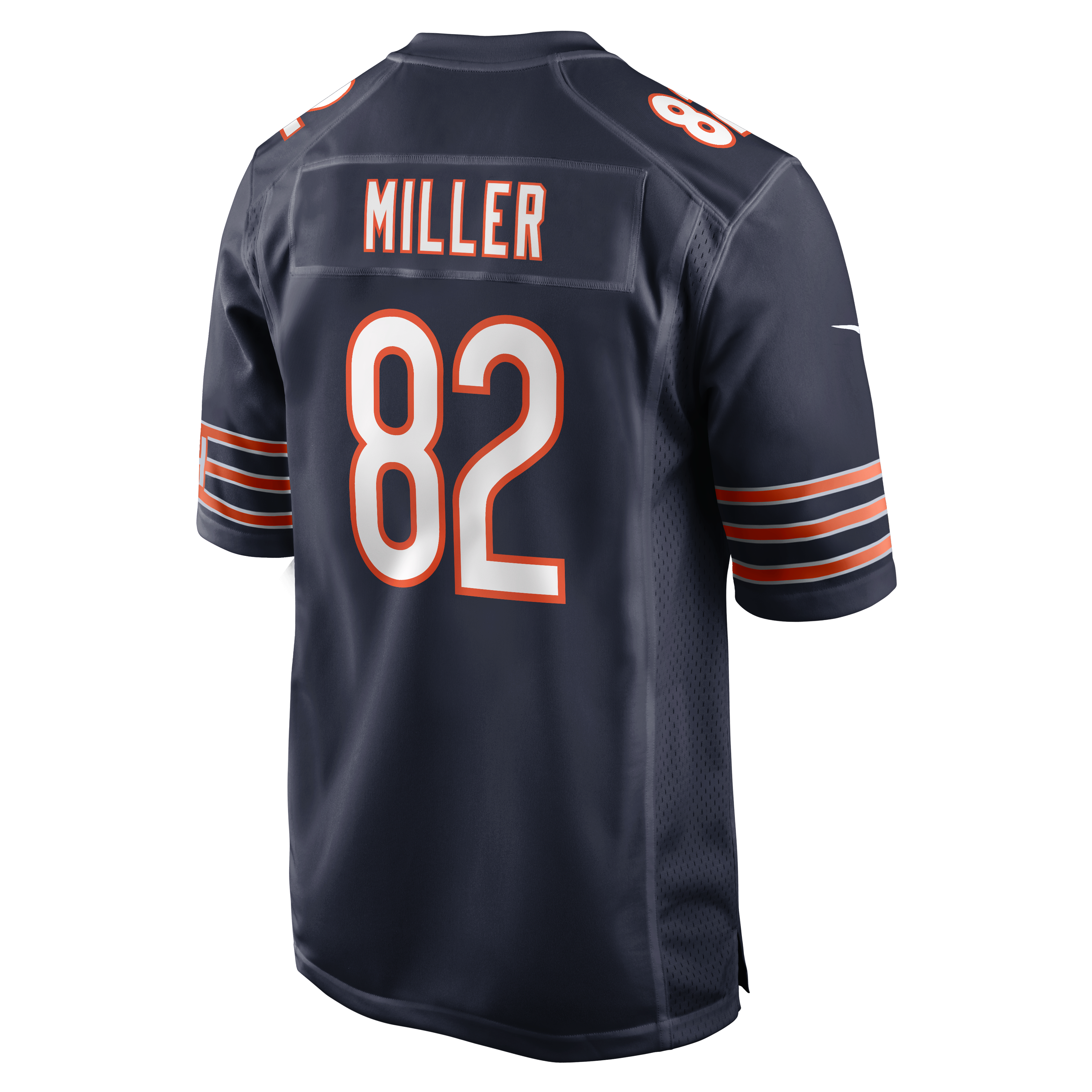 Maillot de match Nike Scott Miller bleu marine des Chicago Bears pour homme