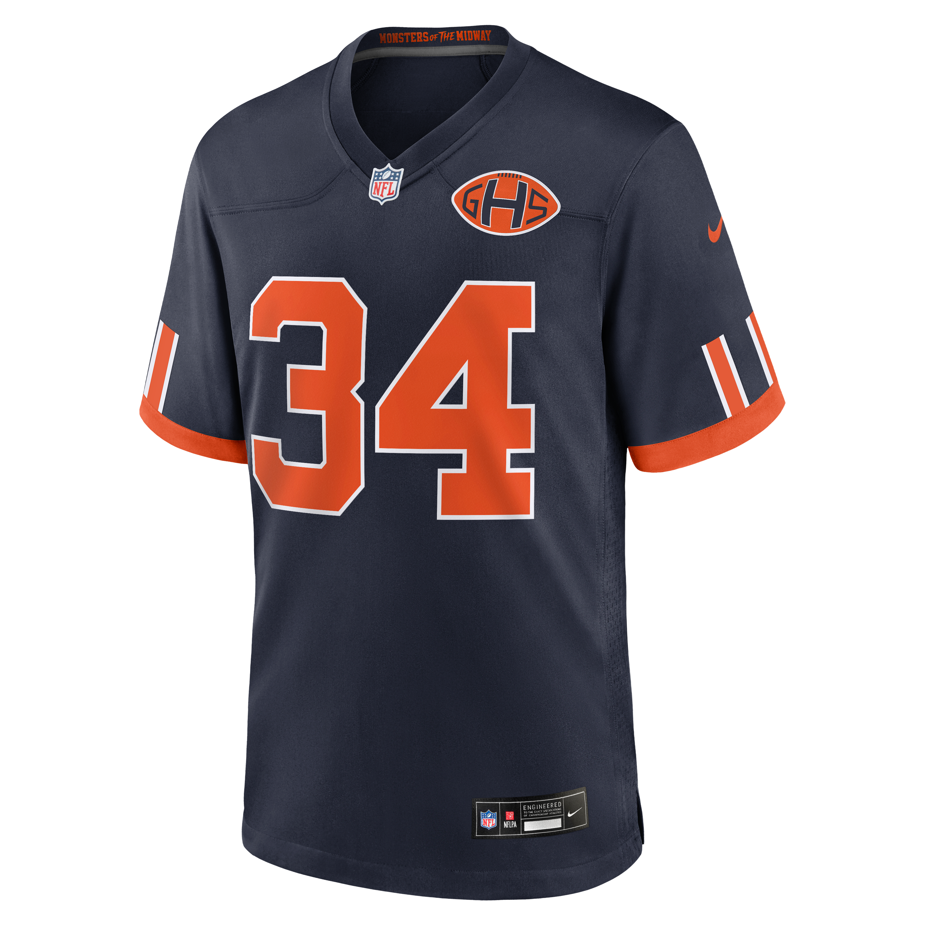 Men's Nike Walter Payton Navy Chicago Bears 2026 Rivalries Collection Game Jersey