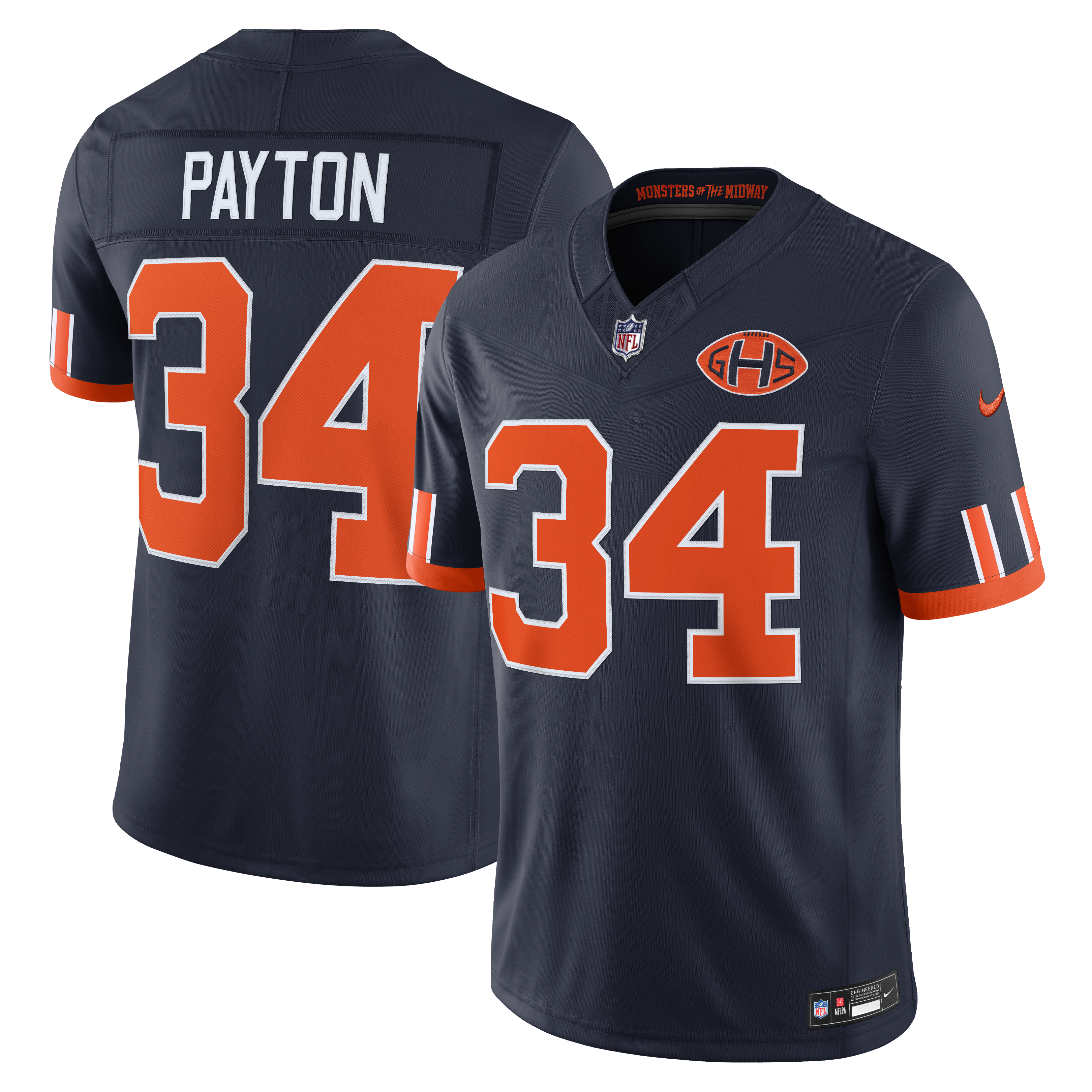 Men's Nike Walter Payton Navy Chicago Bears 2026 Rivalries Collection Stitched Limited Jersey
