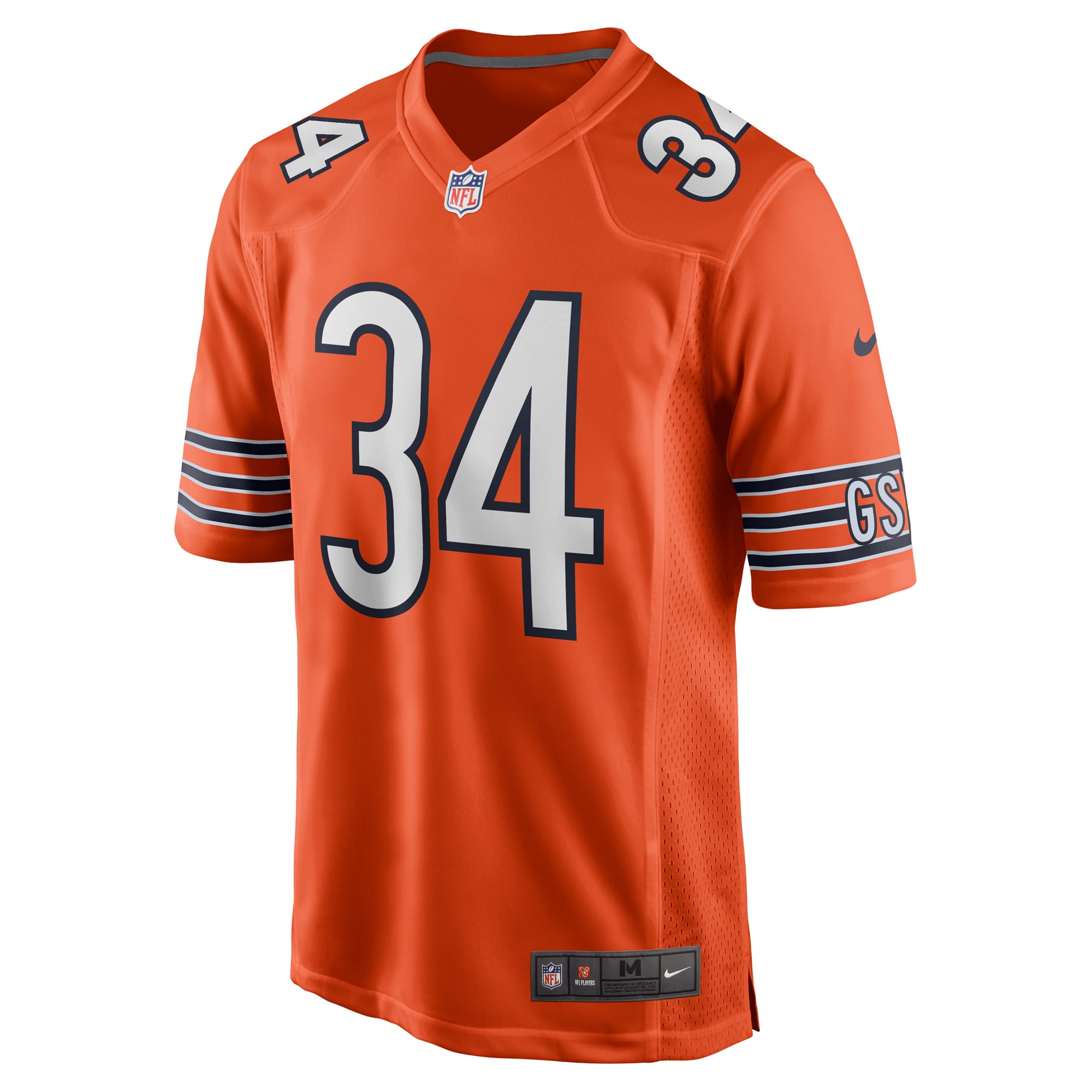 Maillot de match alternatif Nike Walter Payton orange des Chicago Bears pour homme
