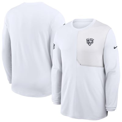 Chicago Bears Nike Sideline Coach UV Dri-FIT Long Sleeve Shirt - White