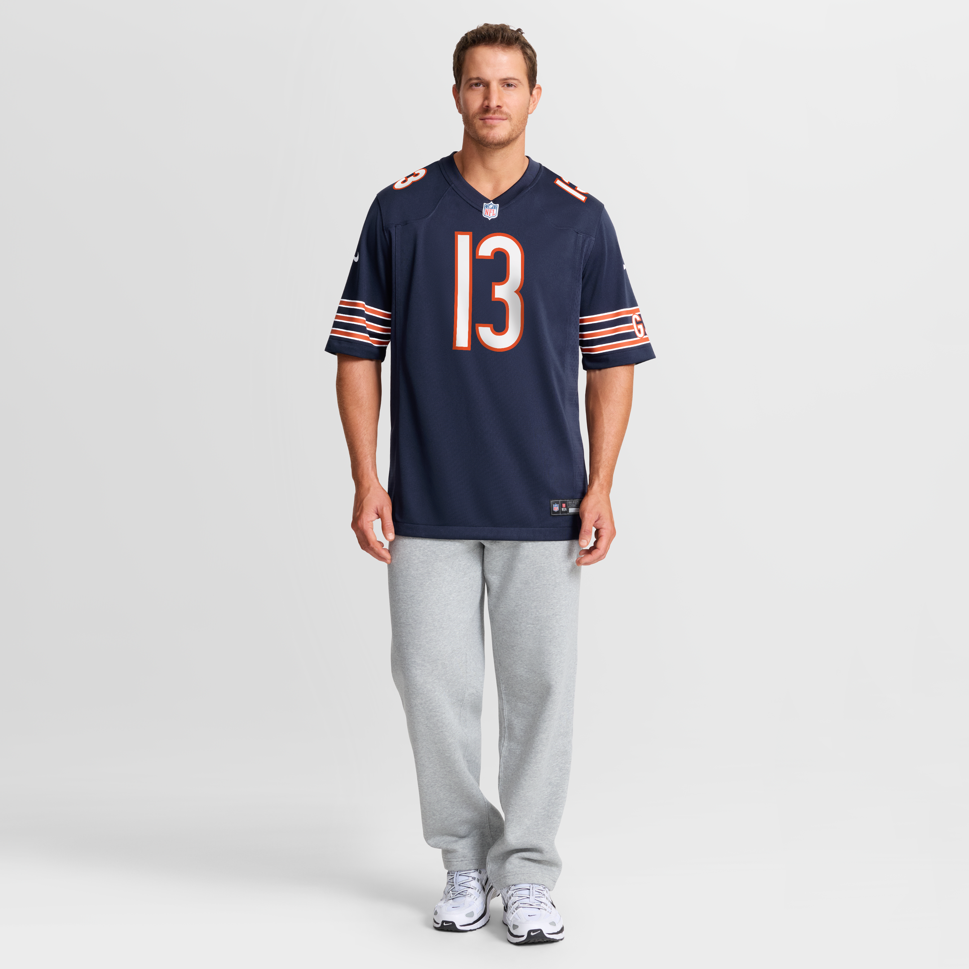 Maillot de match Nike Zavion Thomas bleu marine des Chicago Bears pour homme