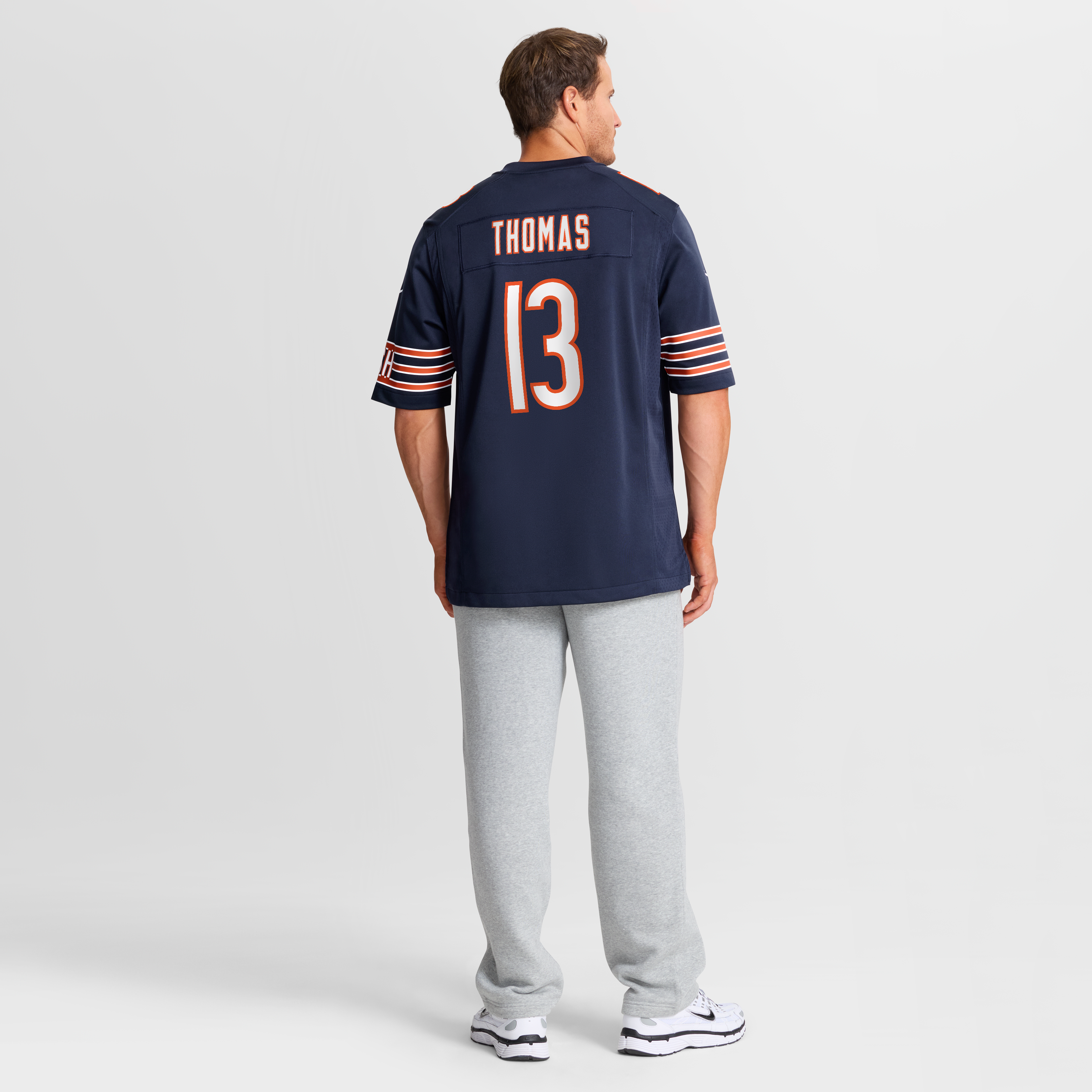 Maillot de match Nike Zavion Thomas bleu marine des Chicago Bears pour homme