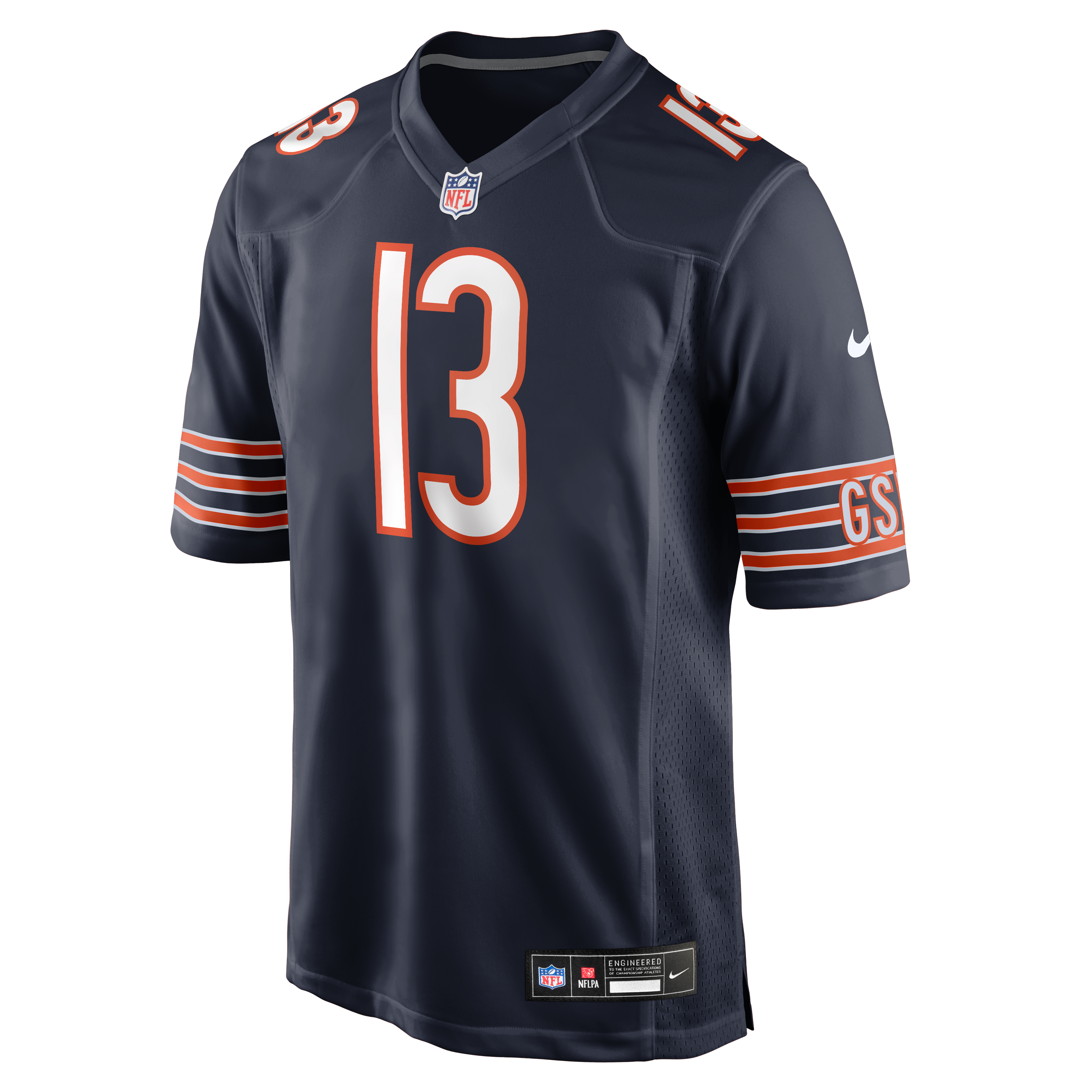 Maillot de match Nike Zavion Thomas bleu marine des Chicago Bears pour homme