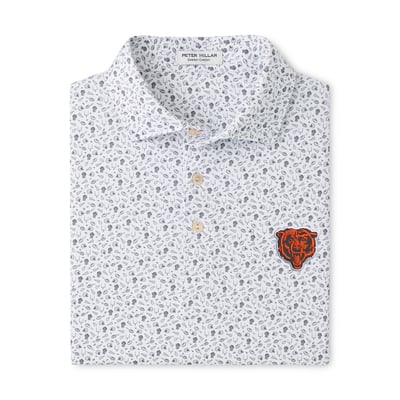 Chicago Bears Peter Millar Kick Off Performance Jersey Polo - Gray