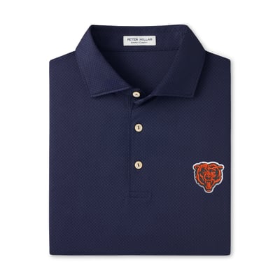 Chicago Bears Peter Millar Hugo Performance Jersey Polo - Navy