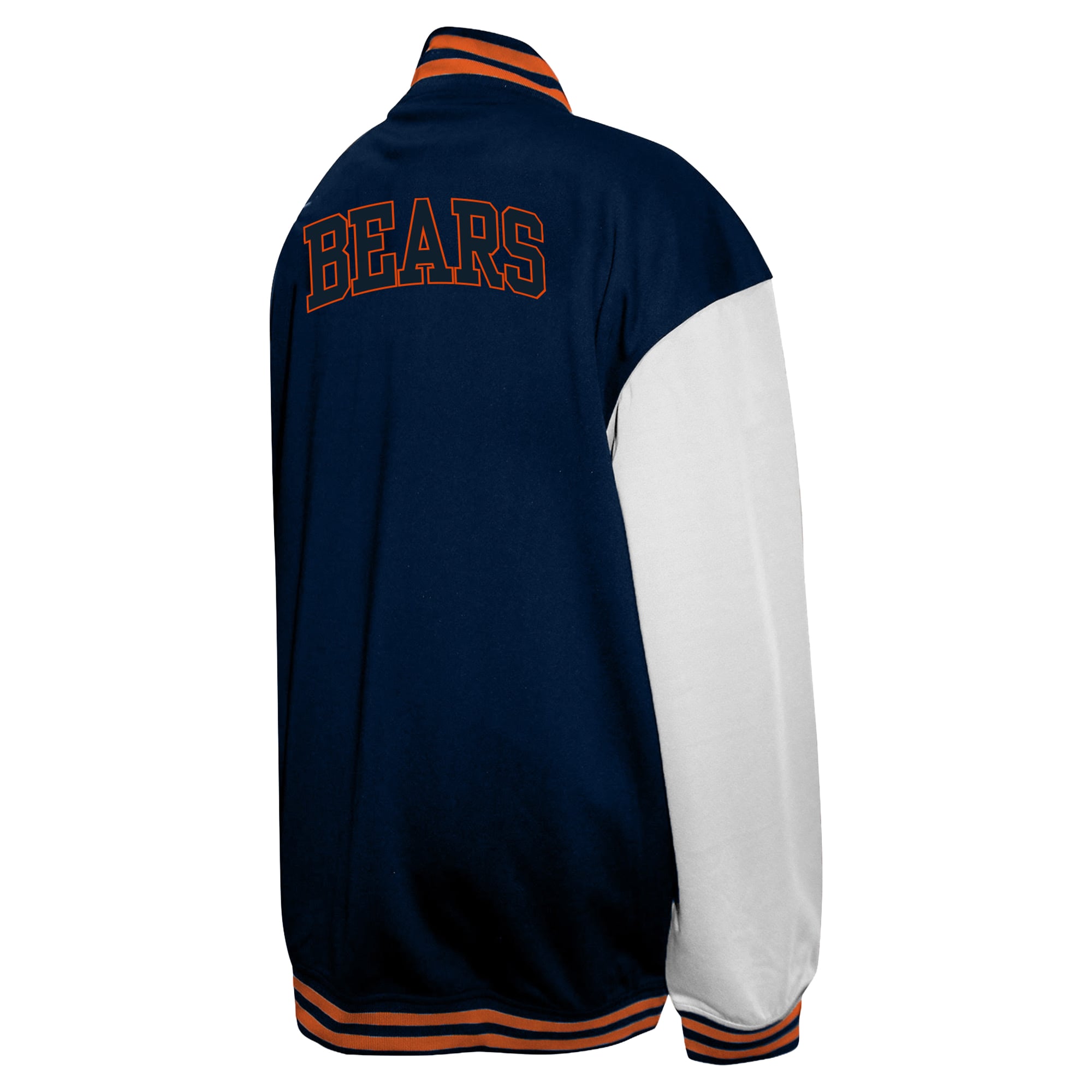 Men's Profile Navy Chicago Bears Big & Tall Full-Snap Varsity Jacket