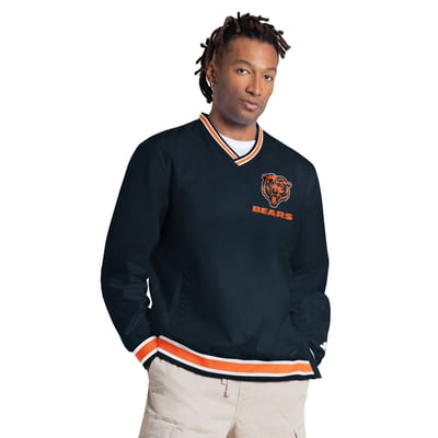 Caleb Williams Chicago Bears Starter Player Layer V-Neck Pullover - Navy