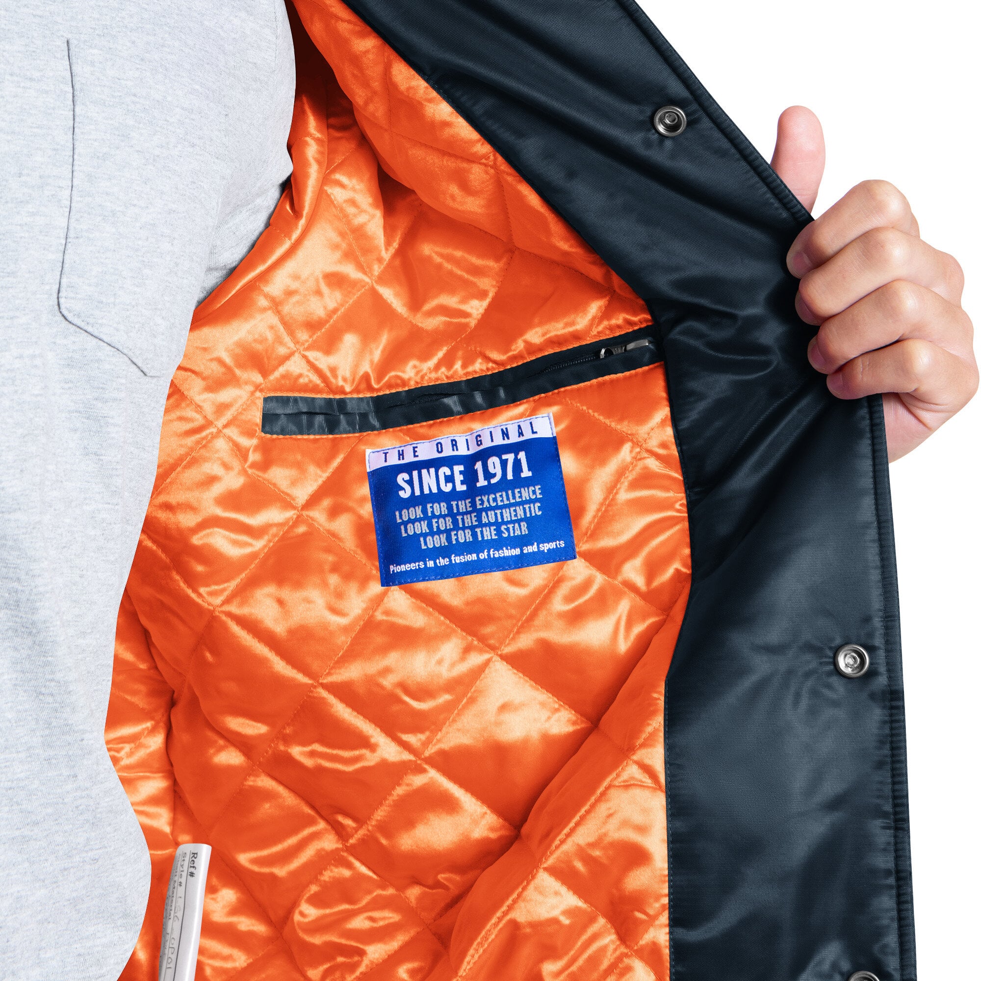 Veste universitaire Starter bleu marine Chicago Bears Courtside à boutons-pression pour homme