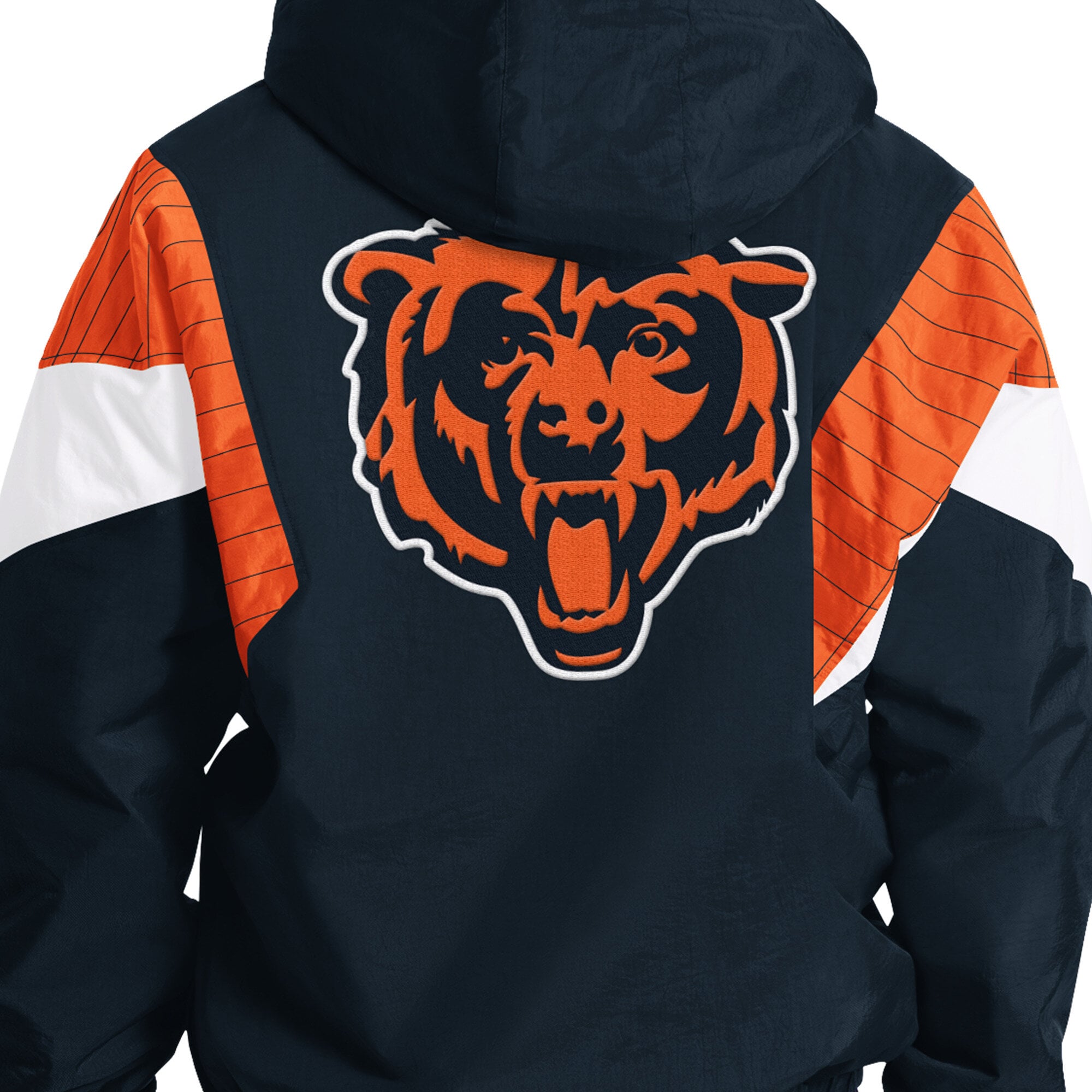 Veste à capuche demi-zip Starter bleu marine Chicago Bears pour homme