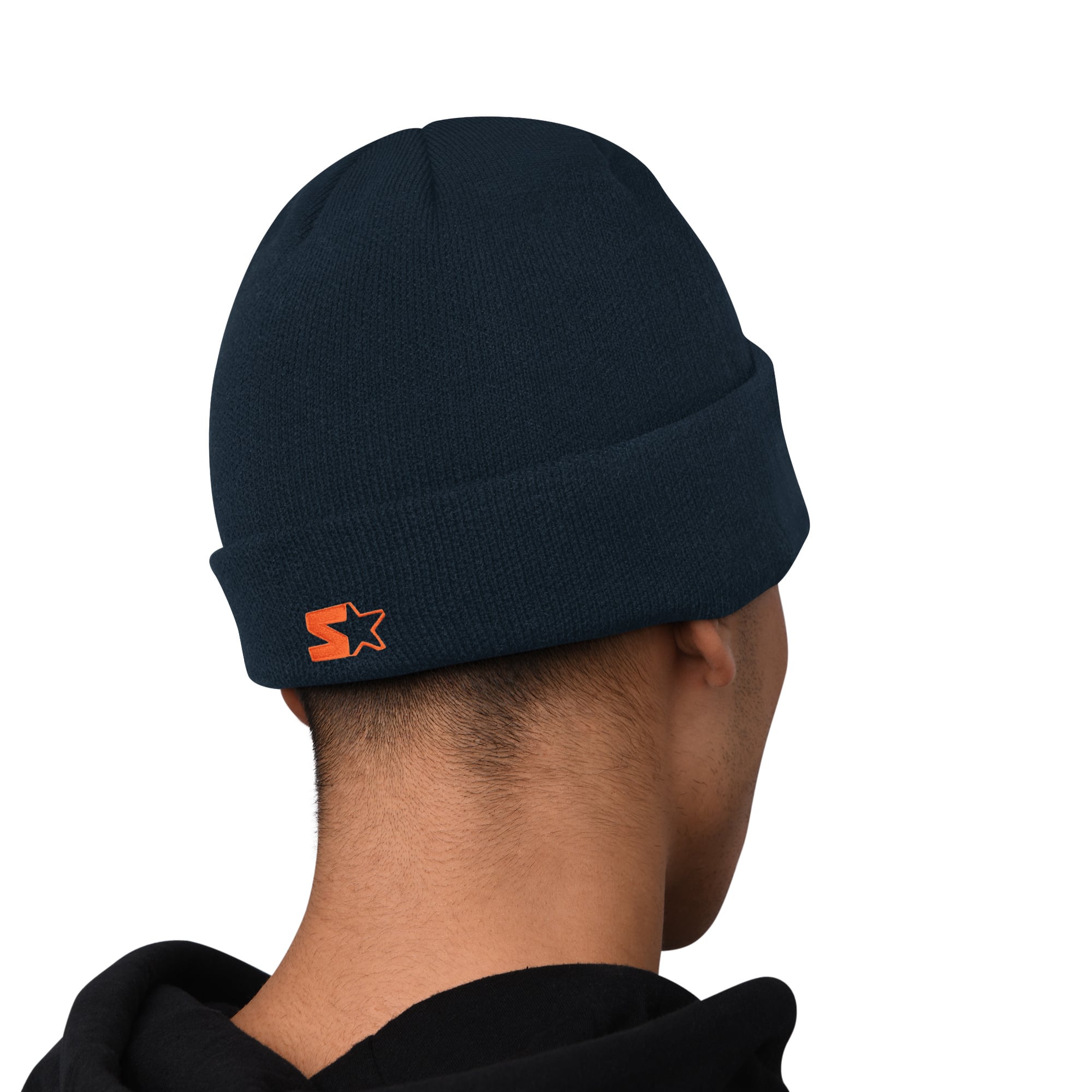 Men's Starter Navy Chicago Bears Hoodie and Cuffed Knit Hat Combo Pack