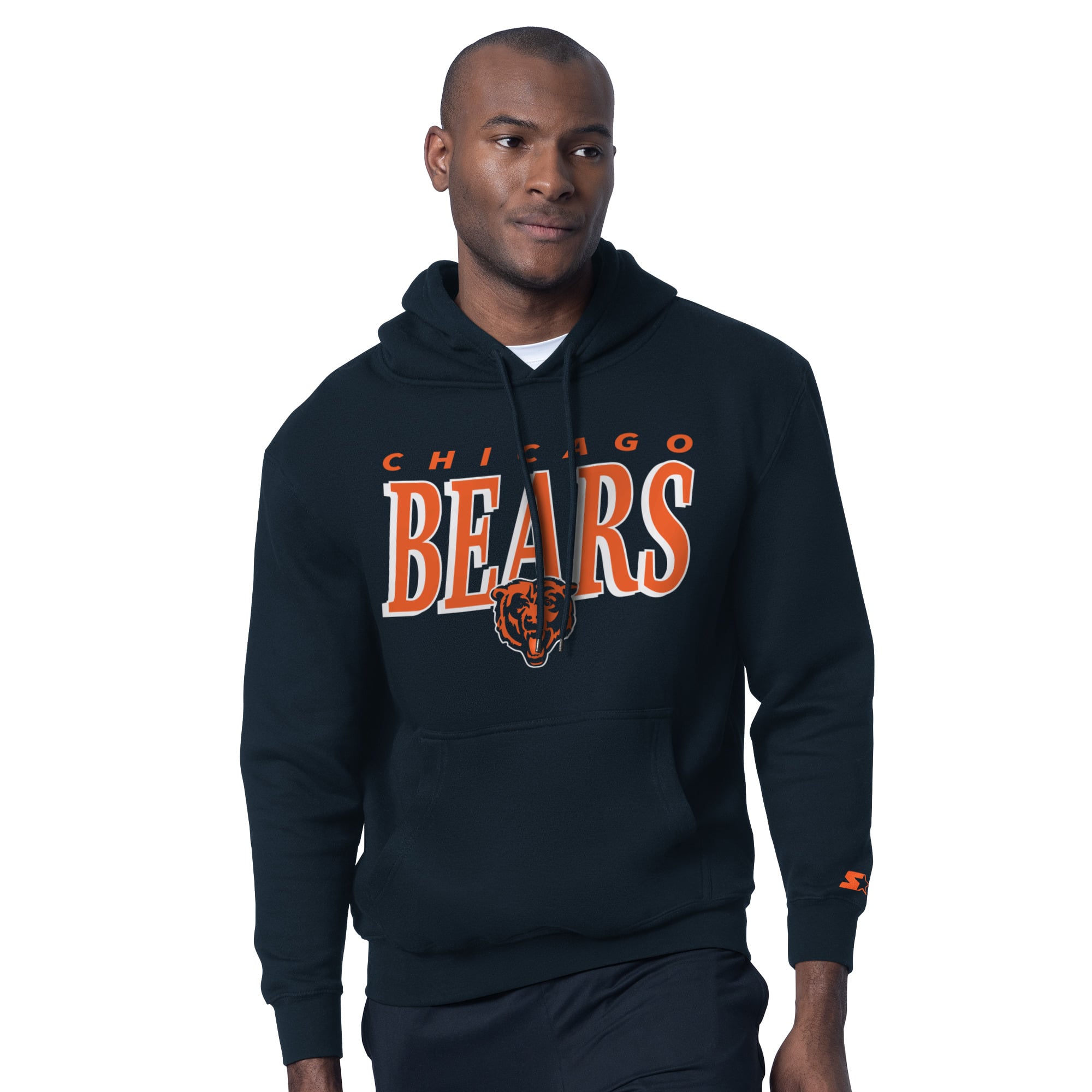 Ensemble t-shirt et sweat à capuche Starter bleu marine avec logo des Chicago Bears pour homme
