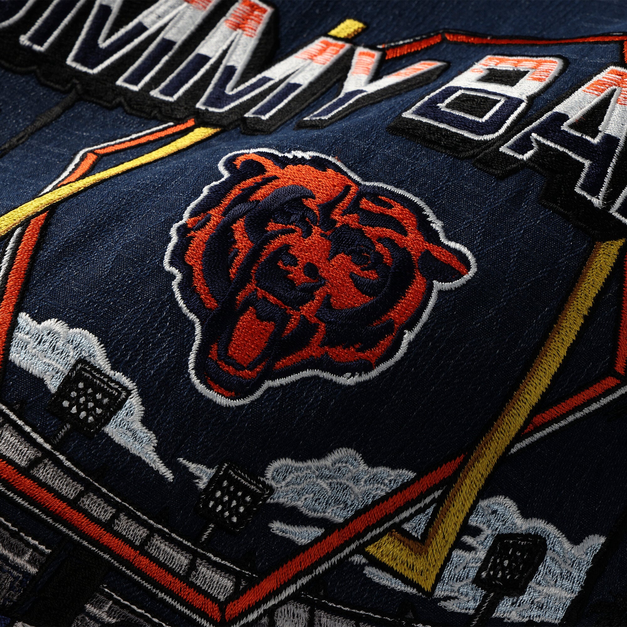 Chemise boutonnée Tommy Bahama Navy Chicago Bears Endzone Paradise IslandZone pour homme
