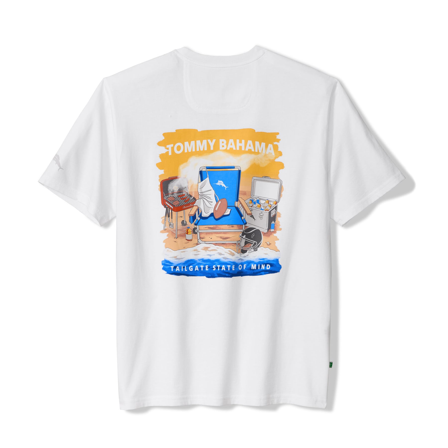 Men's Tommy Bahama White Chicago Bears Tailgate State of Mind T-Shirt