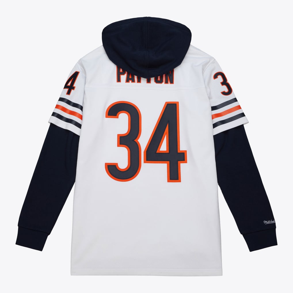 Men's Walter Payton White Chicago Bears M&N x Just Don Legacy Jersey Pullover Hoodie