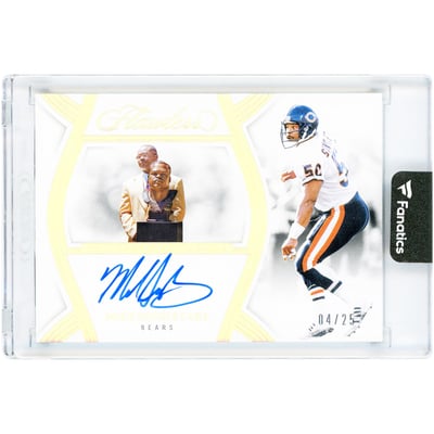 Mike Singletary Chicago Bears Autographed 2025 Panini Flawless Hall Of Fame Holo Gold #HOF-MSY #4/25 Card 