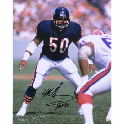 Mike Singletary Chicago Bears Fanatics Authentic Autographed 8" x 10" Navy Vertical Photograph with "HOF 98" Inscription