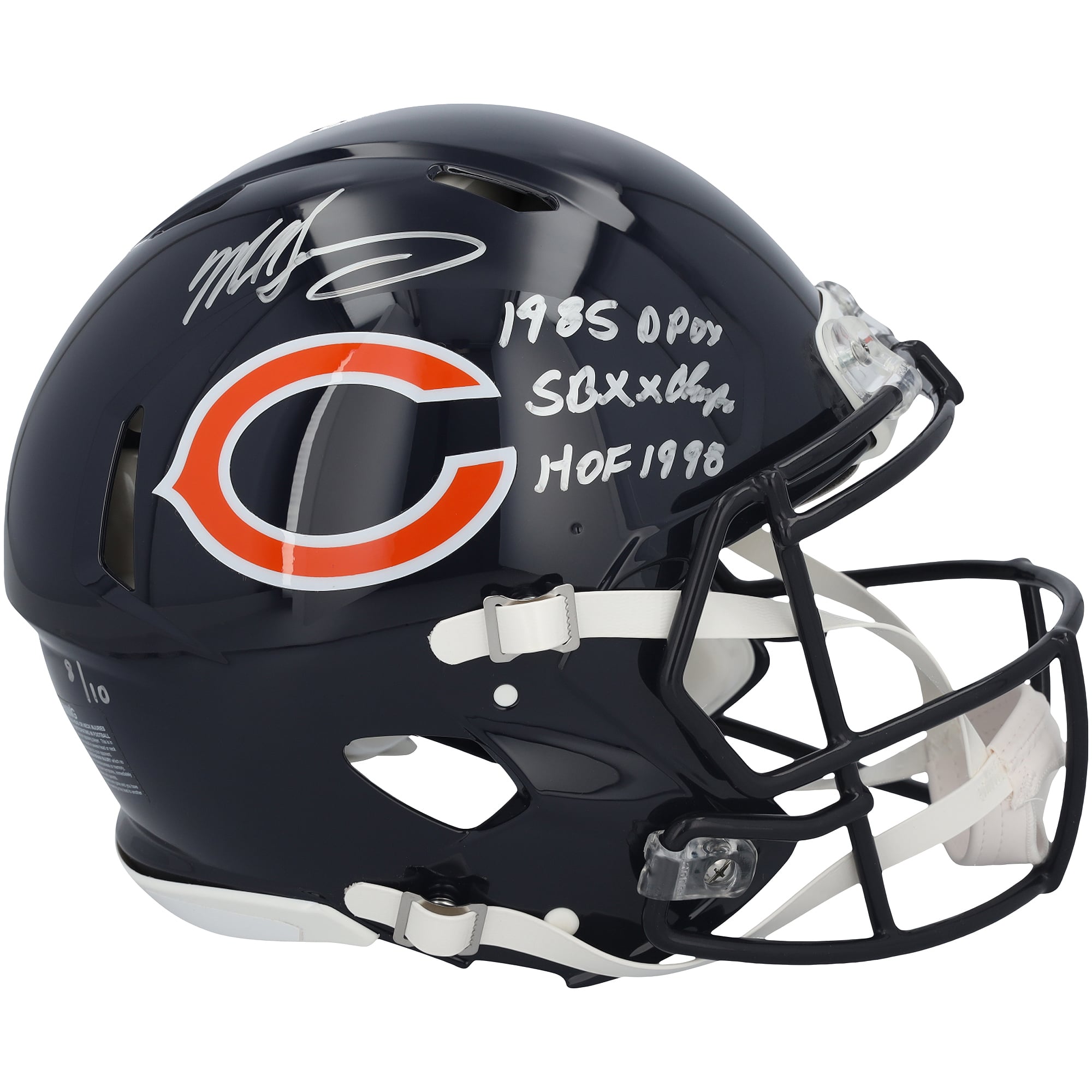 Mike Singletary Chicago Bears Autographed Riddell Speed Authentic Helmet with Multiple Inscriptions - Limited Edition of 10