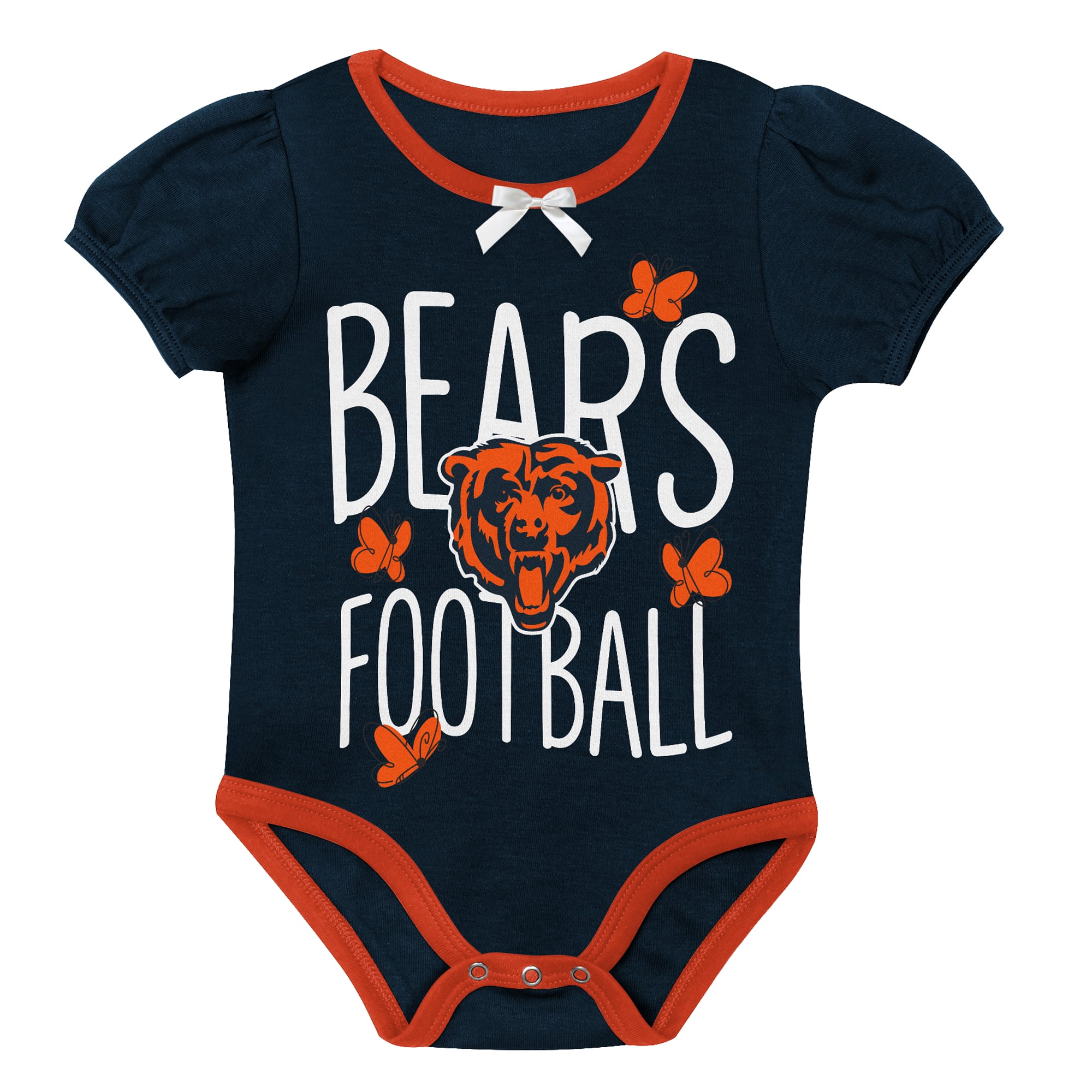 Newborn & Infant Outerstuff Navy/Orange Chicago Bears Star Power Two-Piece Bodysuit Set