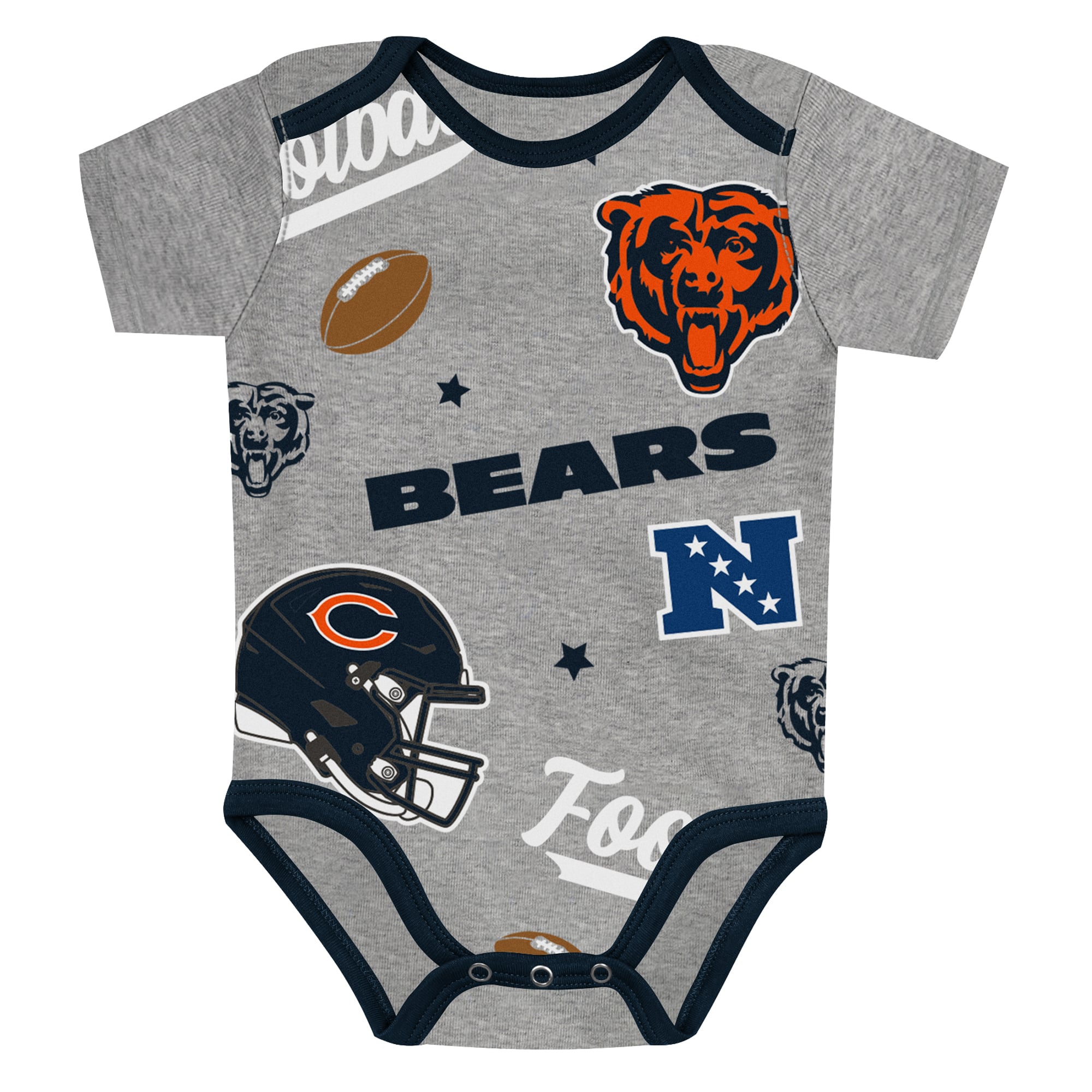 Newborn Outerstuff Chicago Bears First Round Pick Three-Piece Bodysuit Set