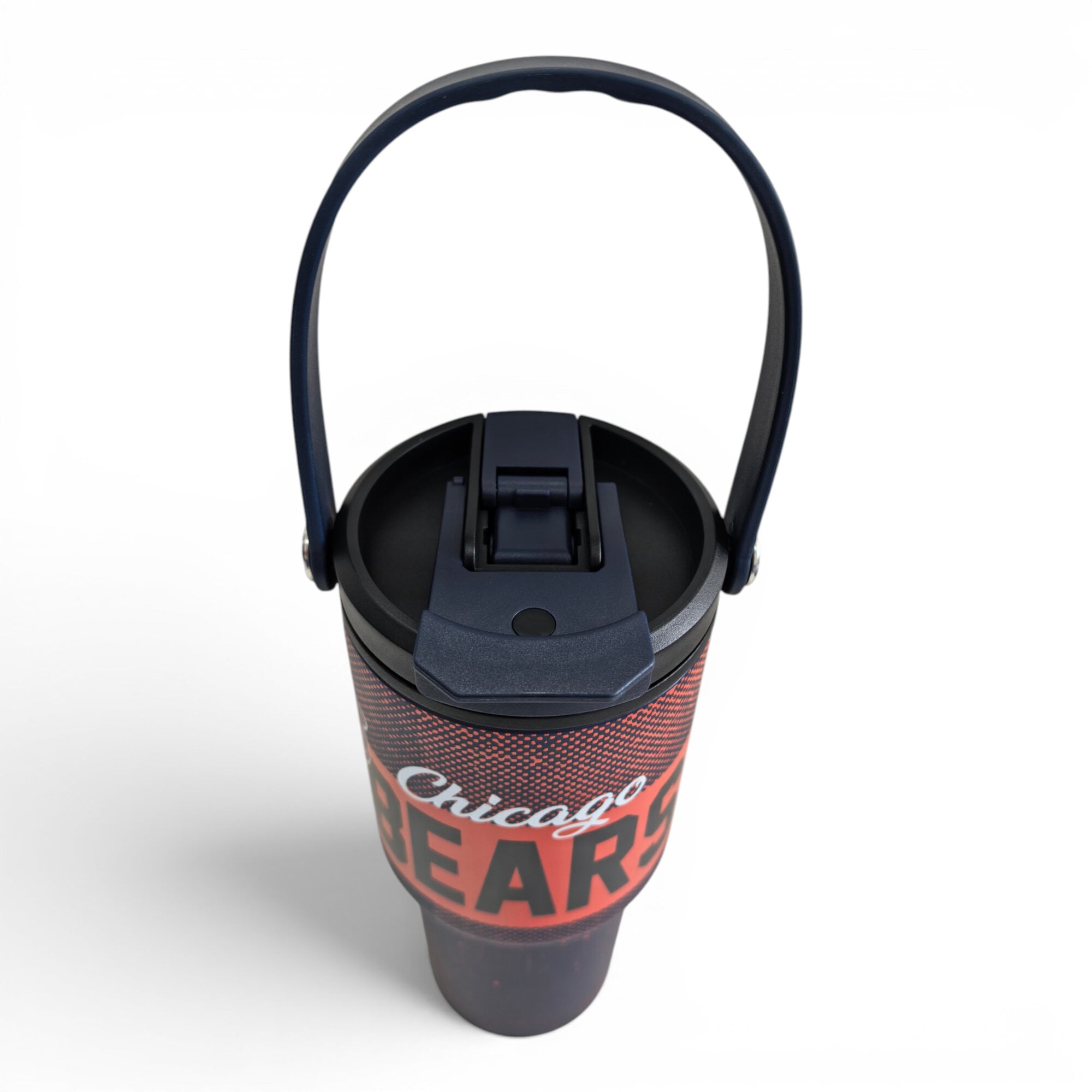 Gourde Pegasus Chicago Bears 710 ml (24 oz) en acier inoxydable à double bouchon et motif moucheté dégradé