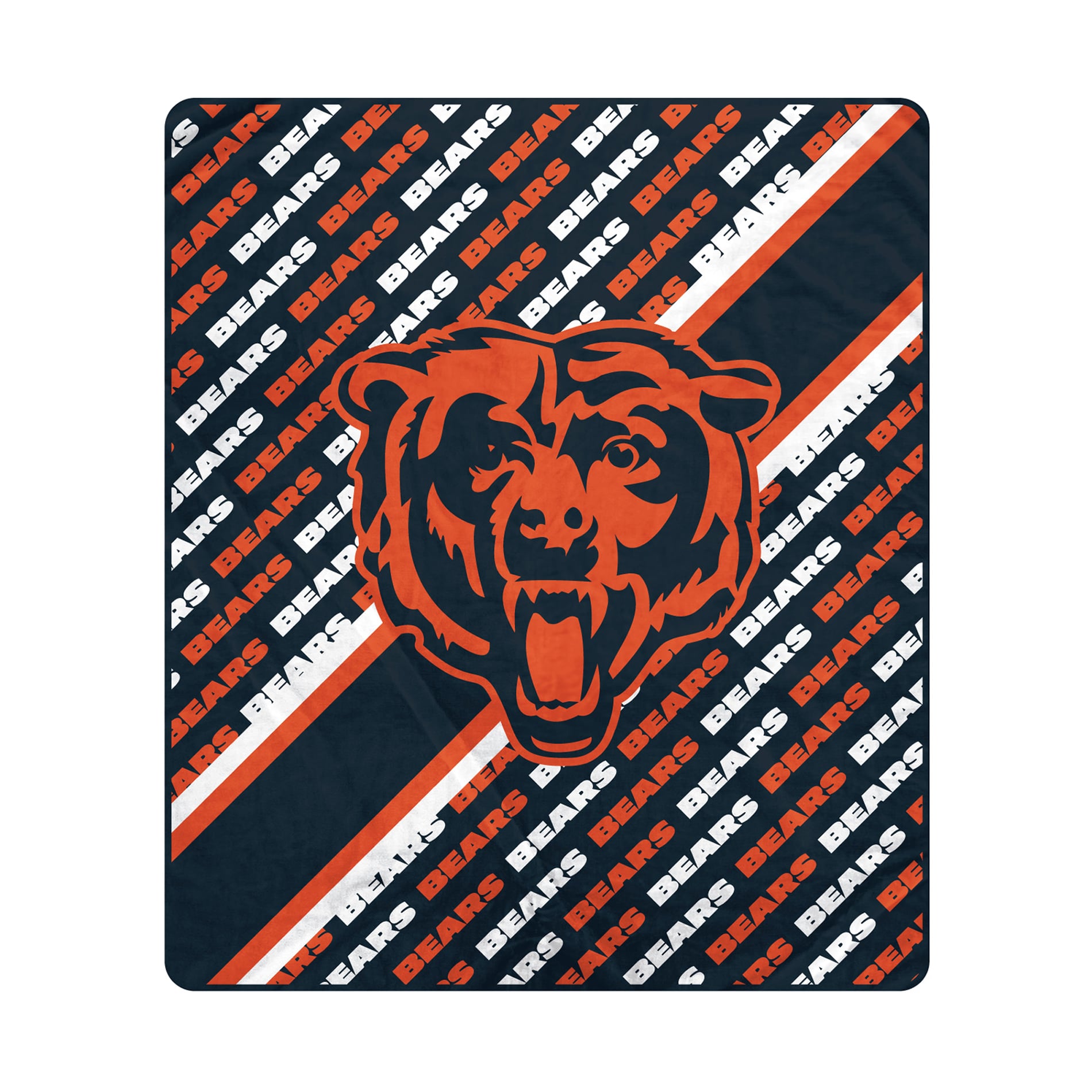 Couverture ultra douce Pegasus Chicago Bears 60" x 70" (diagonale) avec logo et doublure