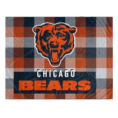 Chicago Bears Pegasus Fan-mily Bold Plaid Oversized 60" x 90" Ultra Cozy Blanket