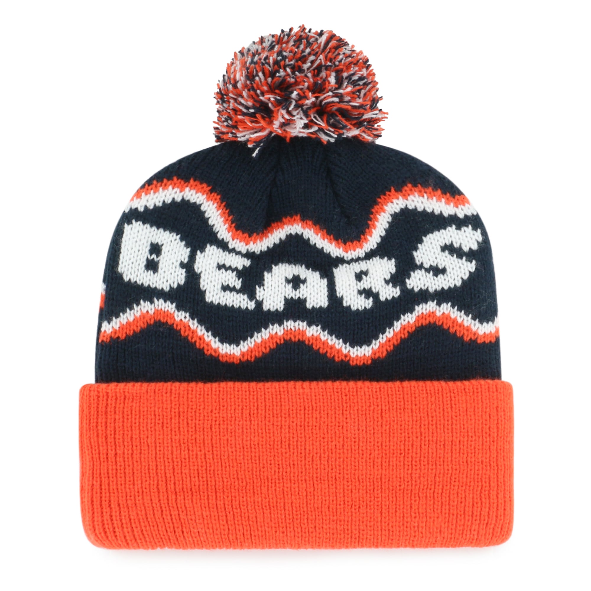 Bonnet tricoté à revers Chicago Bears bleu marine, modèle 47, pour enfants d'âge préscolaire.