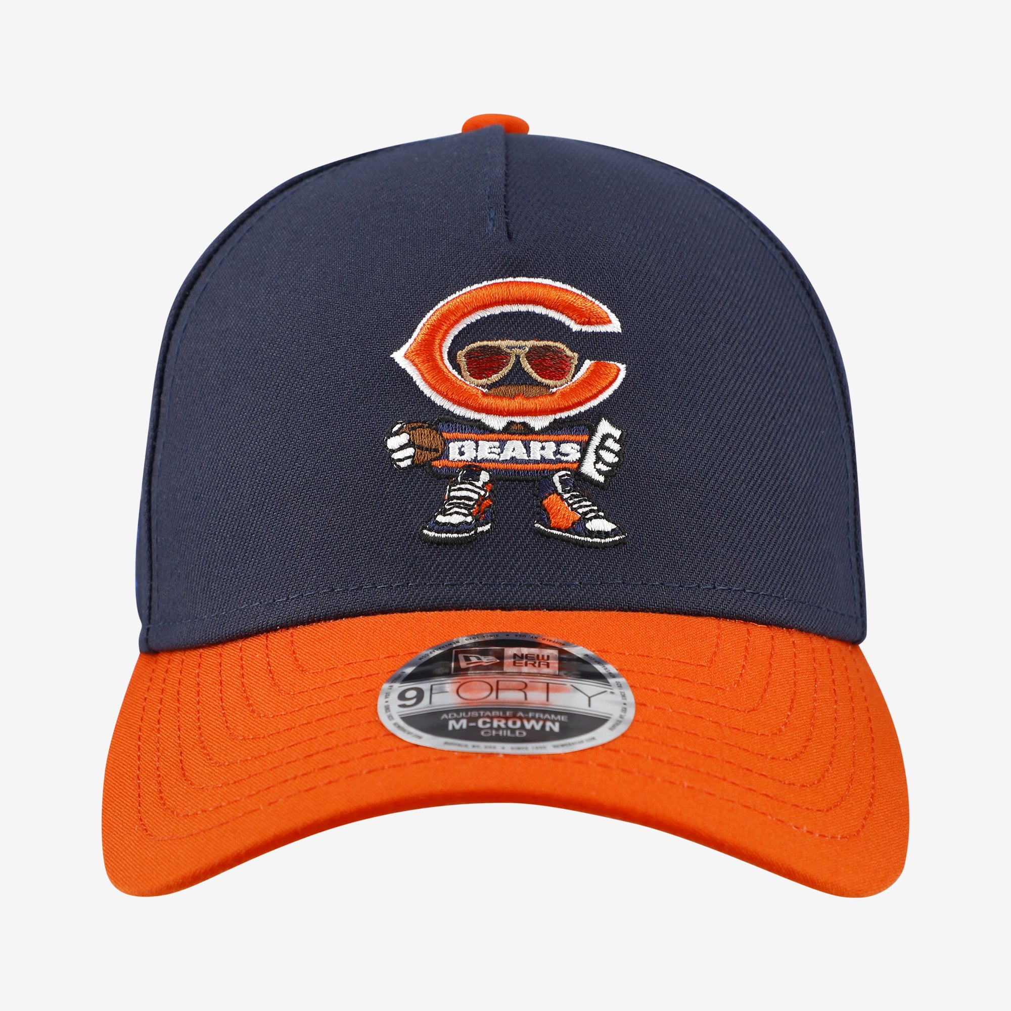 Casquette ajustable New Era 9FORTY M-Crown A-Frame bleu marine Chicago Bears pour enfants d'âge préscolaire