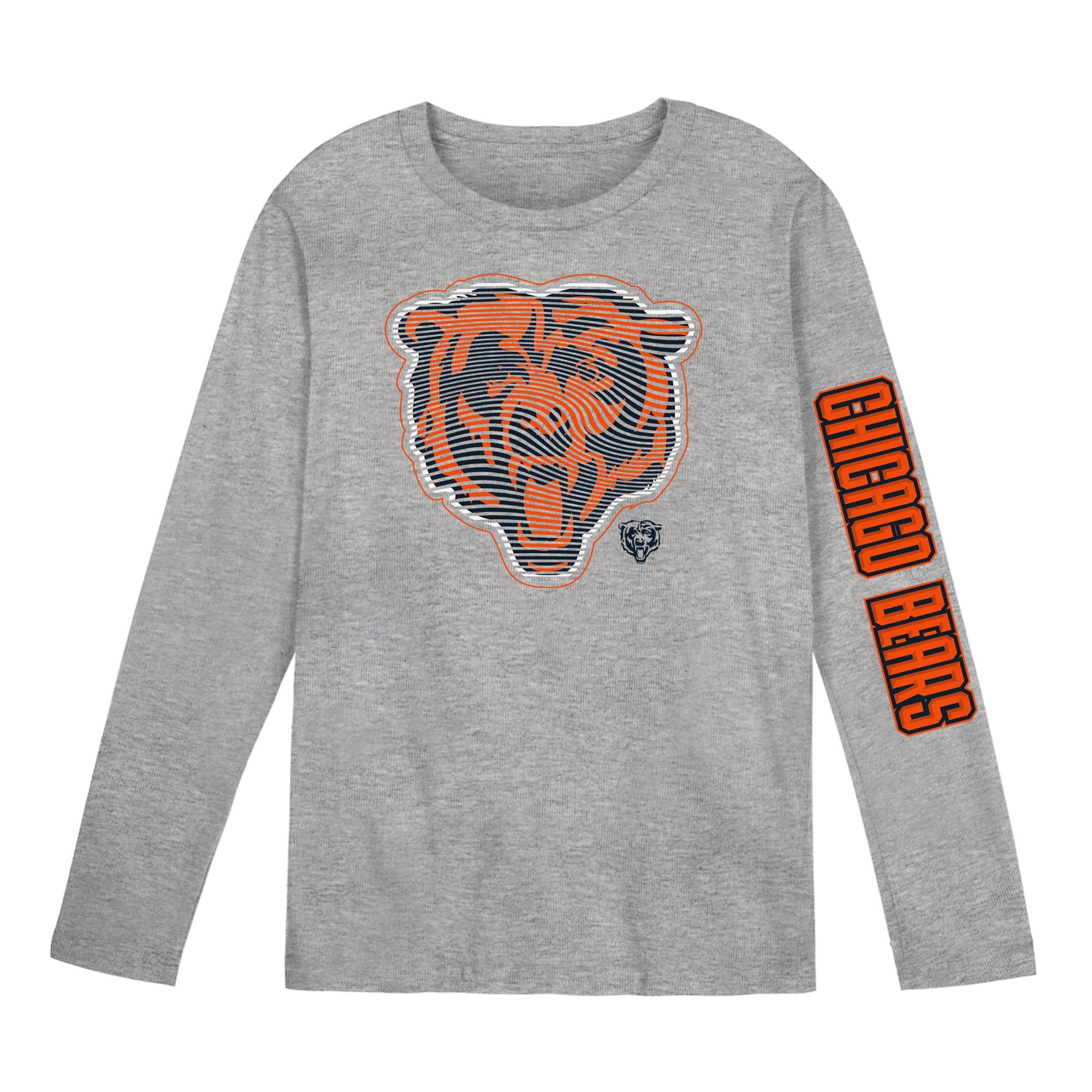 T-shirt à manches longues gris Chicago Bears Air Raid pour enfants d'âge préscolaire