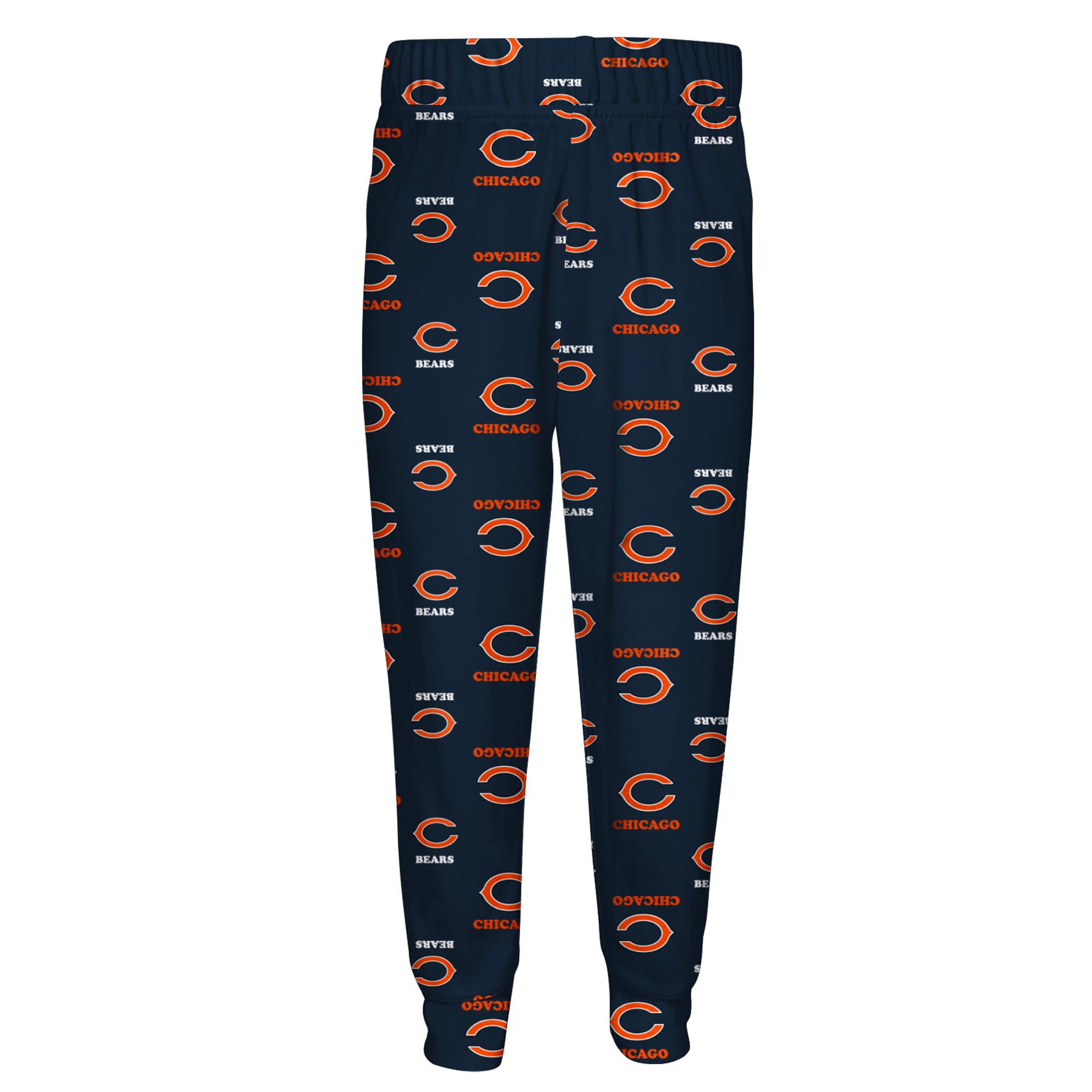 Ensemble pyjama Outerstuff bleu marine à manches longues et pantalon imprimé intégral Chicago Bears pour enfants d'âge préscolaire