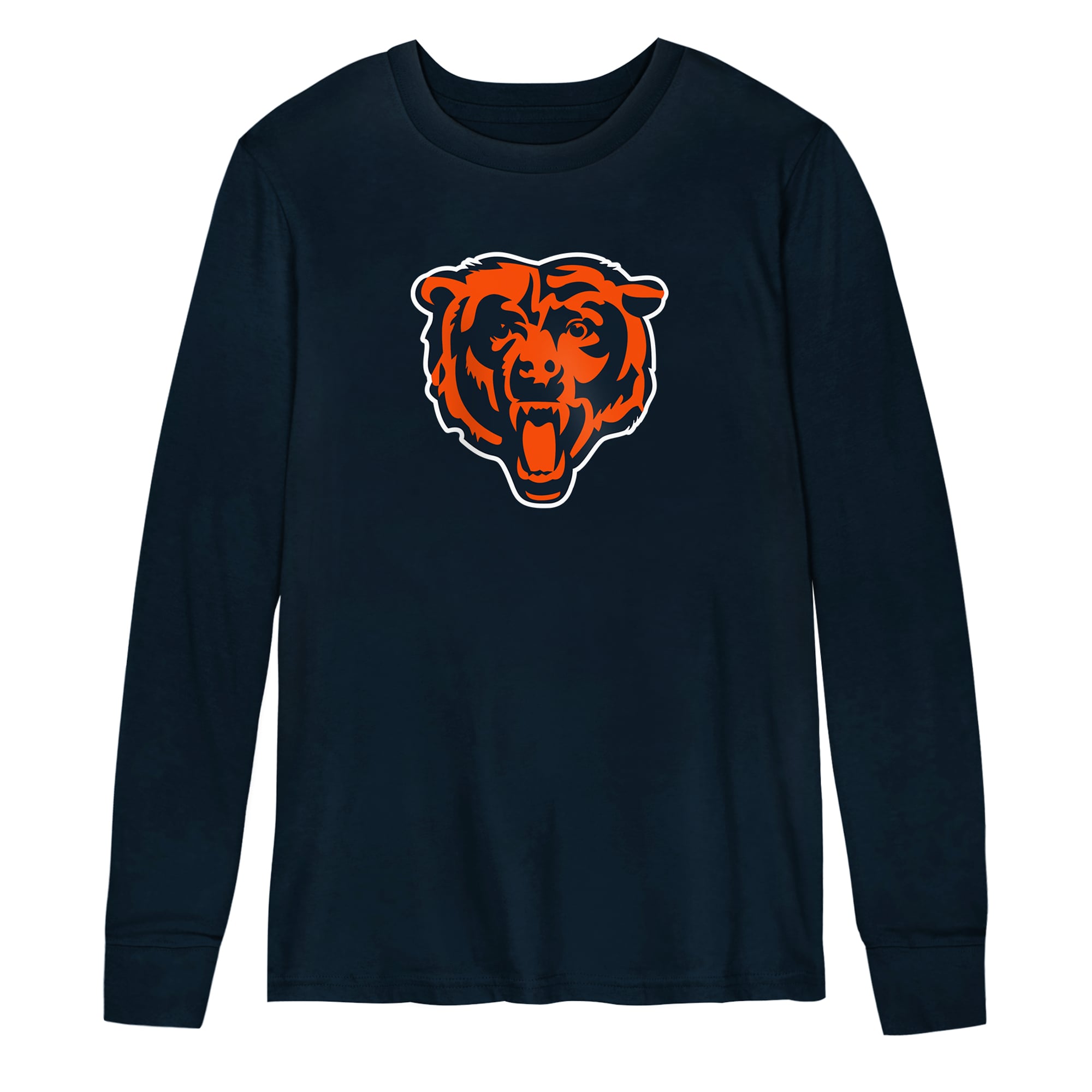 Preschool Outerstuff Navy Chicago Bears Primary Logo Long Sleeve T-Shirt
