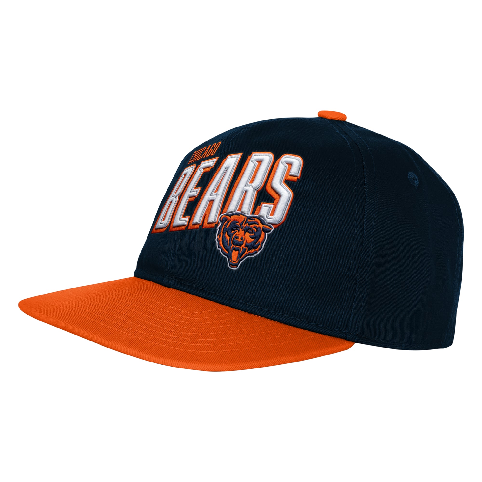 Casquette à pression Outerstuff bleu marine et orange avec logo des Chicago Bears pour enfants d'âge préscolaire