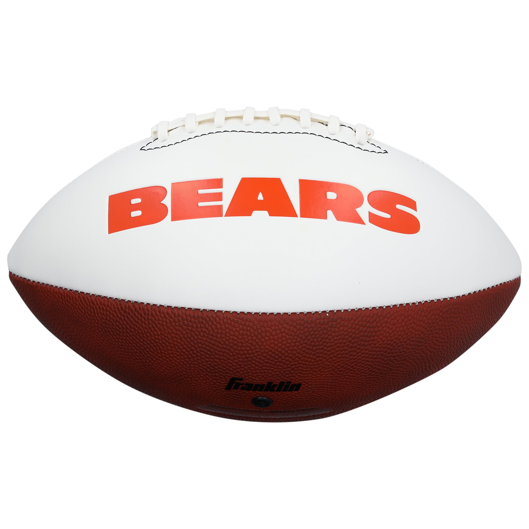 Ballon de football américain Franklin White Panel autographié par Richard Dent des Chicago Bears, avec inscription « HOF 11».