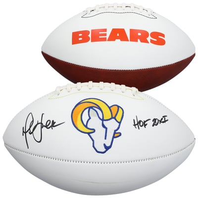 Richard Dent Chicago Bears Autographed Fanatics Authentic Franklin White Panel Football with "SB XX MVP" Inscription