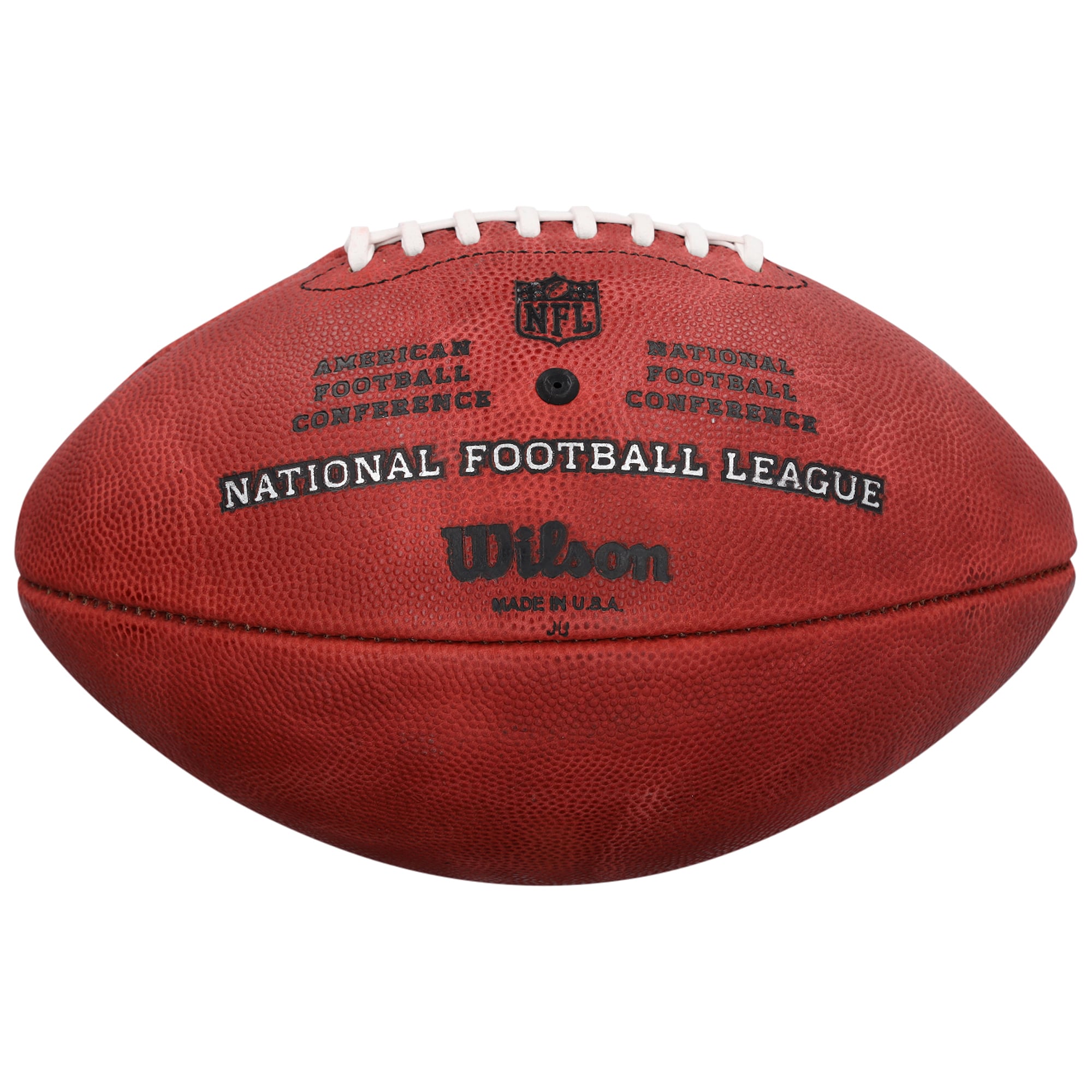 Ballon de football Wilson Duke en couleur, autographié par Richard Dent des Chicago Bears, avec inscription « SB XX MVP ».