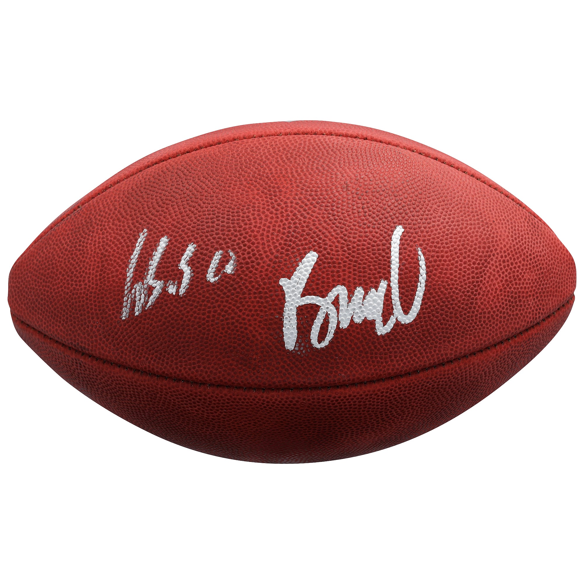 Ballon de football américain Duke en couleur, autographié par Rome Odunze et Luther Burden III des Chicago Bears.