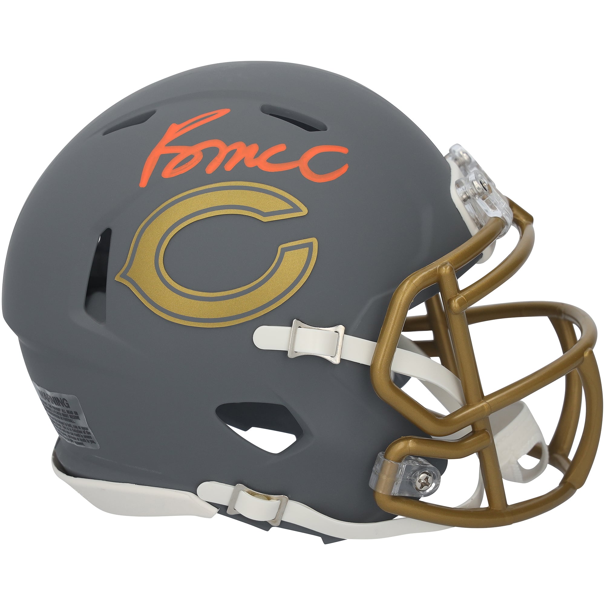 Rome Odunze Chicago Bears Autographed Riddell Slate Speed Mini Helmet
